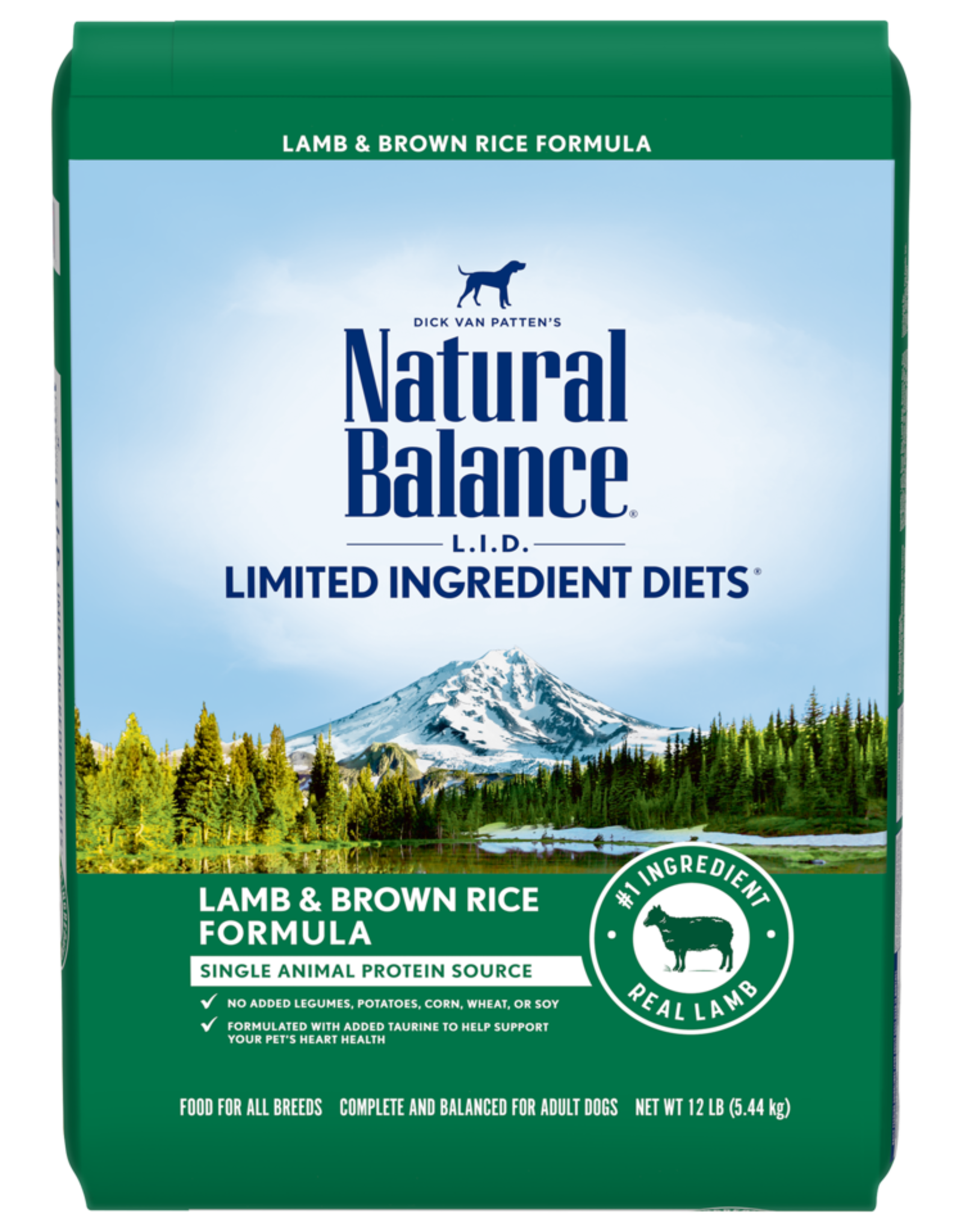 Natural Balance NATURAL BALANCE DOG LID LAMB & RICE 4LBS