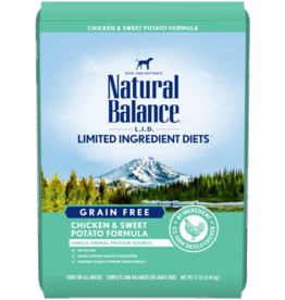 Natural Balance NATURAL BALANCE DOG GRAIN FREE LID CHICKEN & SWEET POTATO 12LBS