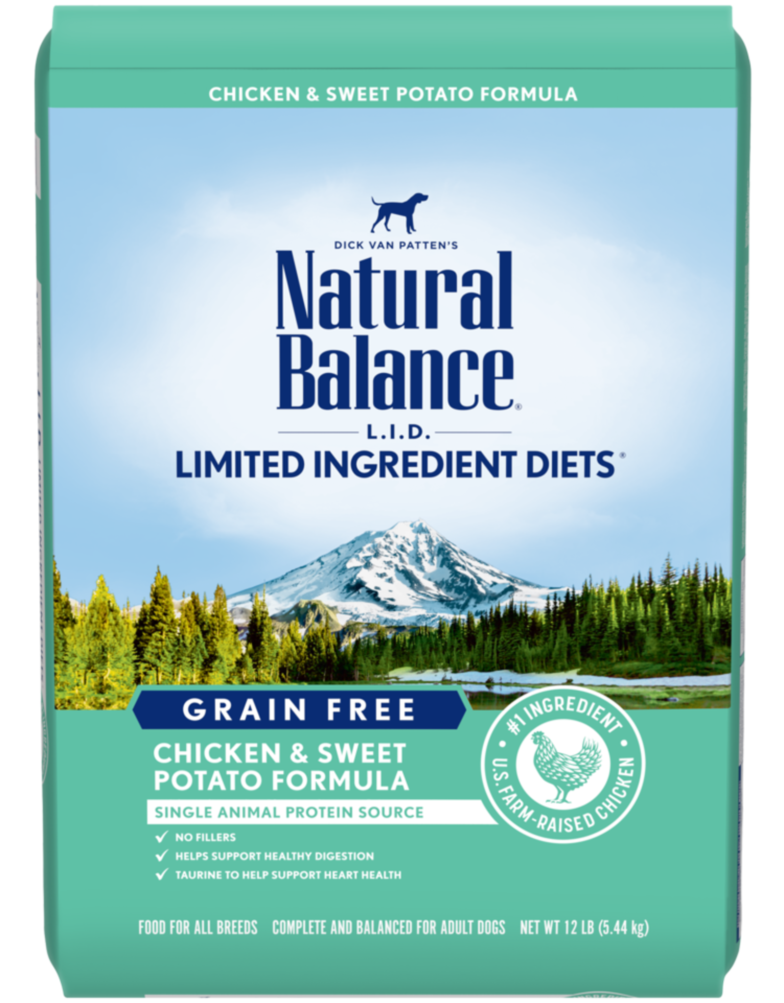 Natural Balance NATURAL BALANCE DOG GRAIN FREE LID CHICKEN & SWEET POTATO 24LBS
