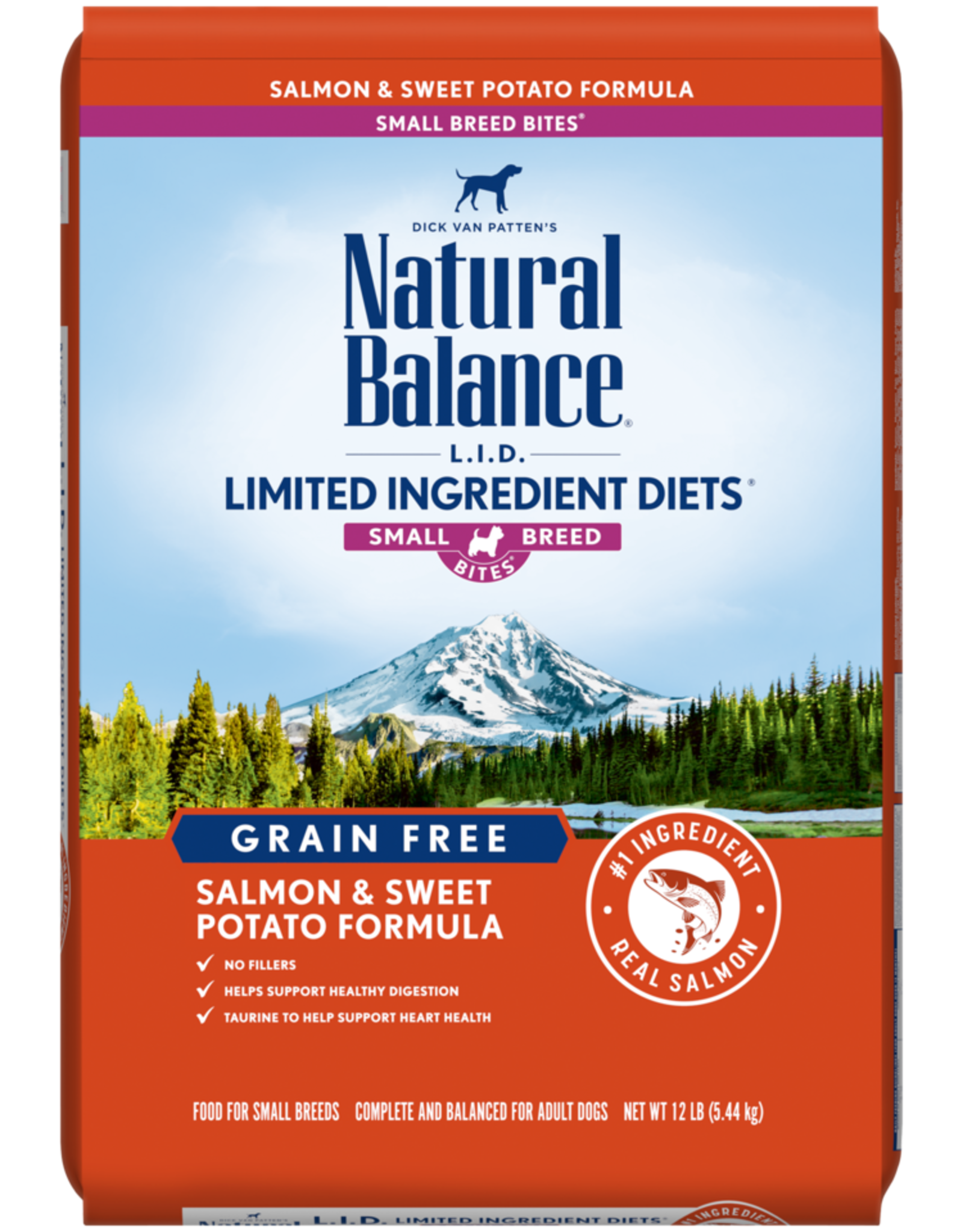 Natural Balance NATURAL BALANCE DOG LID SALMON & SWEET POTATO  SMALL BREED 4.5LBS
