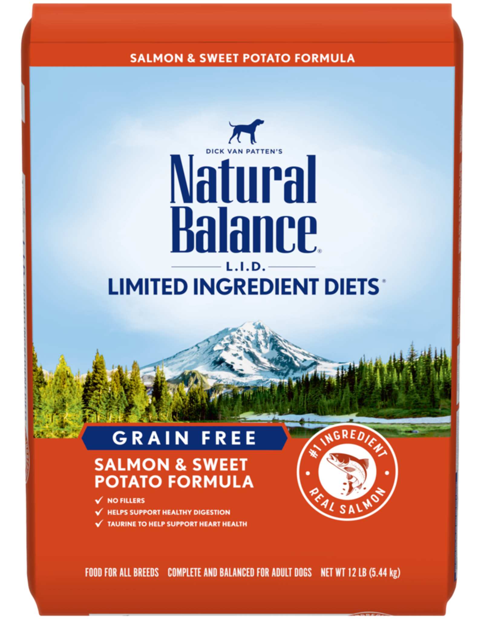 Natural Balance NATURAL BALANCE DOG GRAIN FREE LID SALMON & SWEET POTATO 13LBS