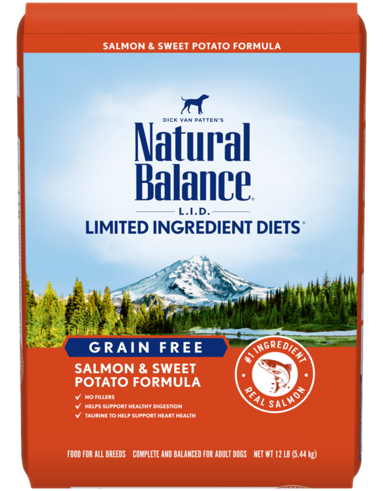 NATURAL BALANCE PET FOODS, INC NATURAL BALANCE DOG GRAIN FREE LID SALMON & SWEET POTATO 4.5LBS