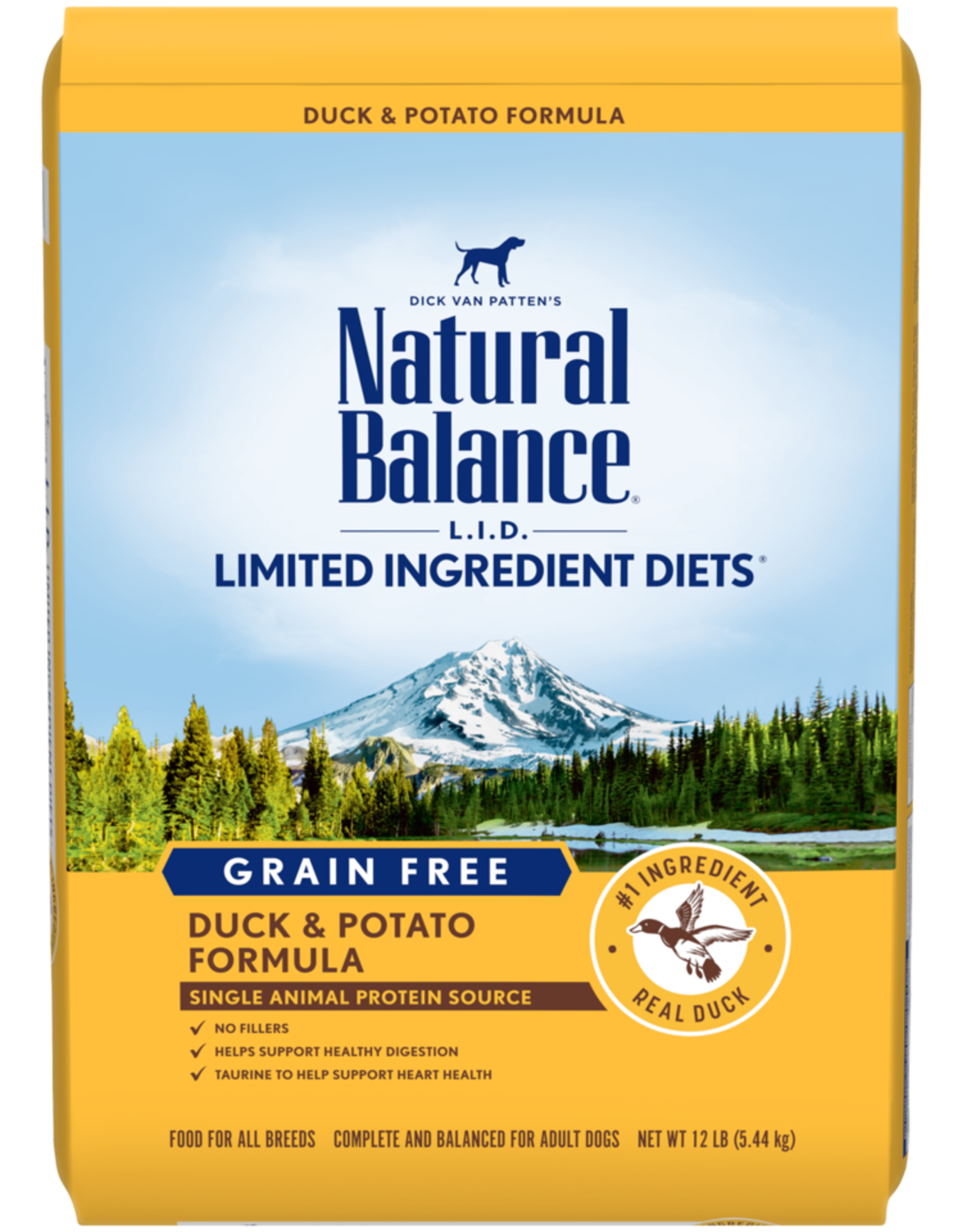 NATURAL BALANCE PET FOODS, INC NATURAL BALANCE DOG GRAIN FREE LID DUCK & POTATO 24LBS