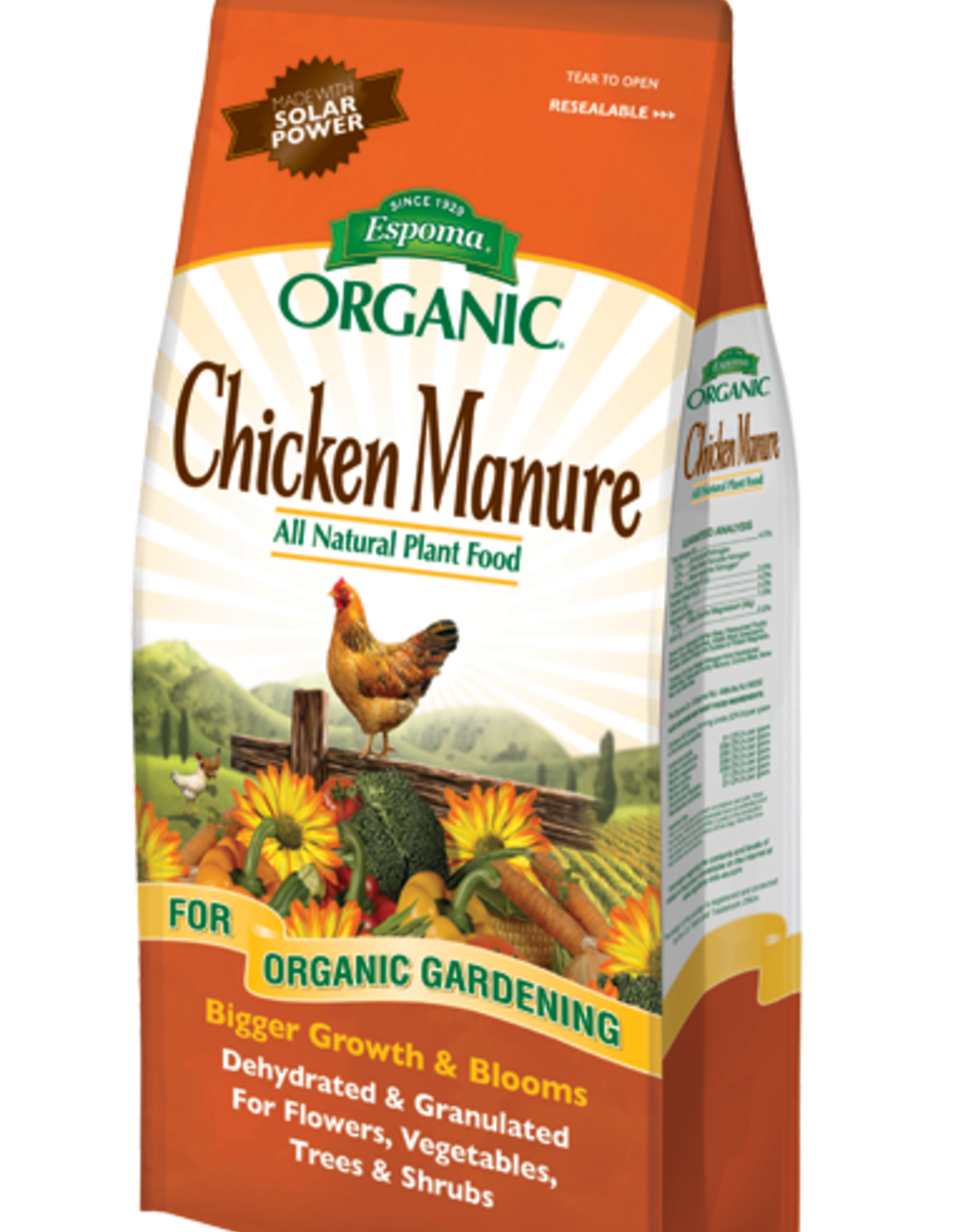 Espoma ESPOMA ORGANIC CHICKEN MANURE ALL NATURAL PLANT FOOD 25 lbs