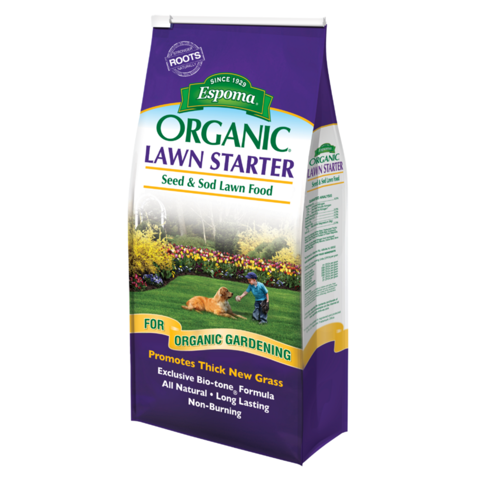 Espoma ESPOMA ORGANIC LAWN STARTER SEED AND SOD LAWN FOOD 7.25lbs
