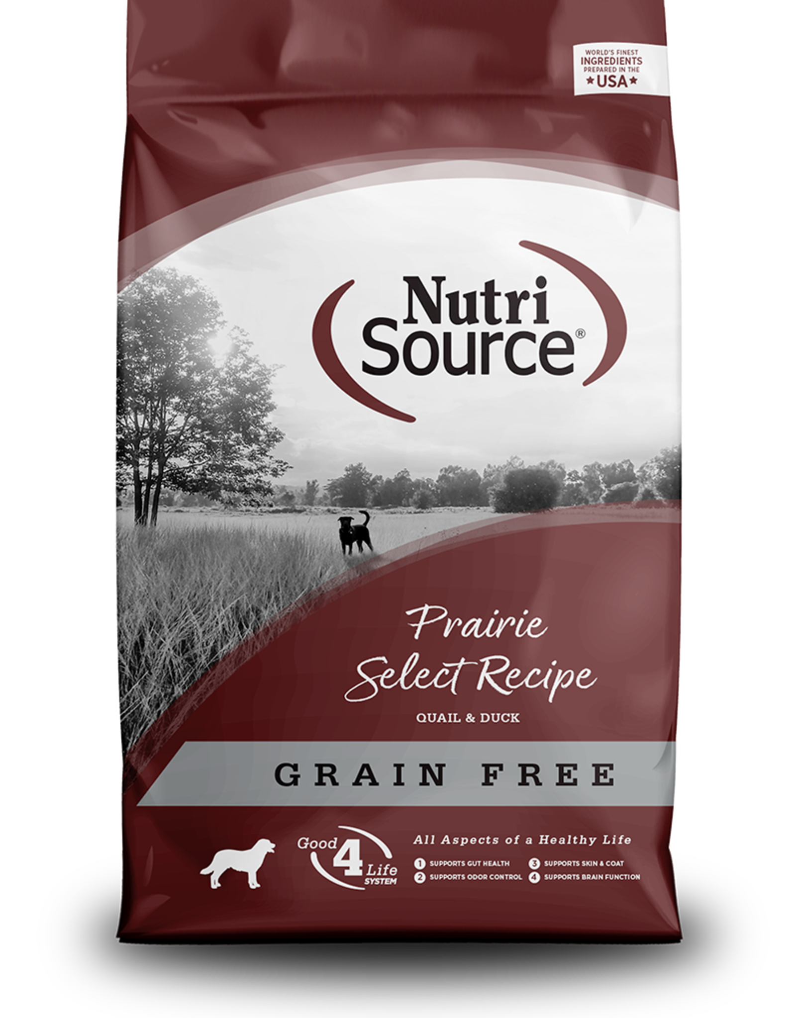 NUTRISOURCE NUTRISOURCE DOG GRAIN FREE PRAIRIE SELECT QUAIL & DUCK 30LBS