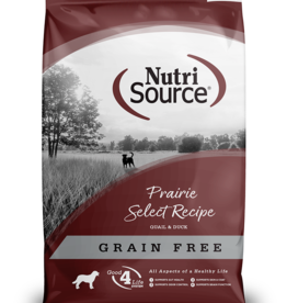 NUTRISOURCE NUTRISOURCE DOG GRAIN FREE PRAIRIE SELECT QUAIL & DUCK 30LBS