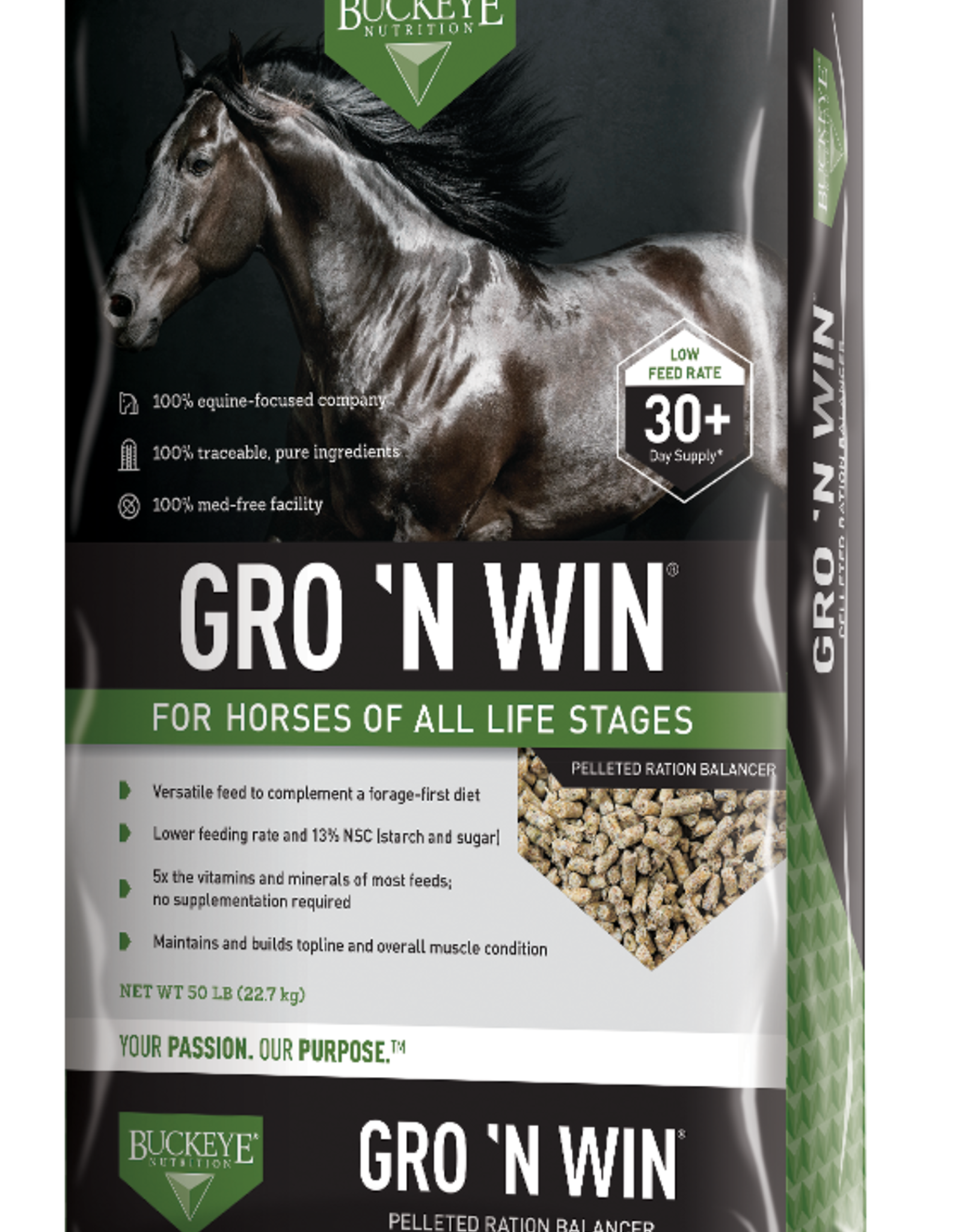 BUCKEYE BUCKEYE GRO 'N WIN PELLET 32% BALANCER 50LBS