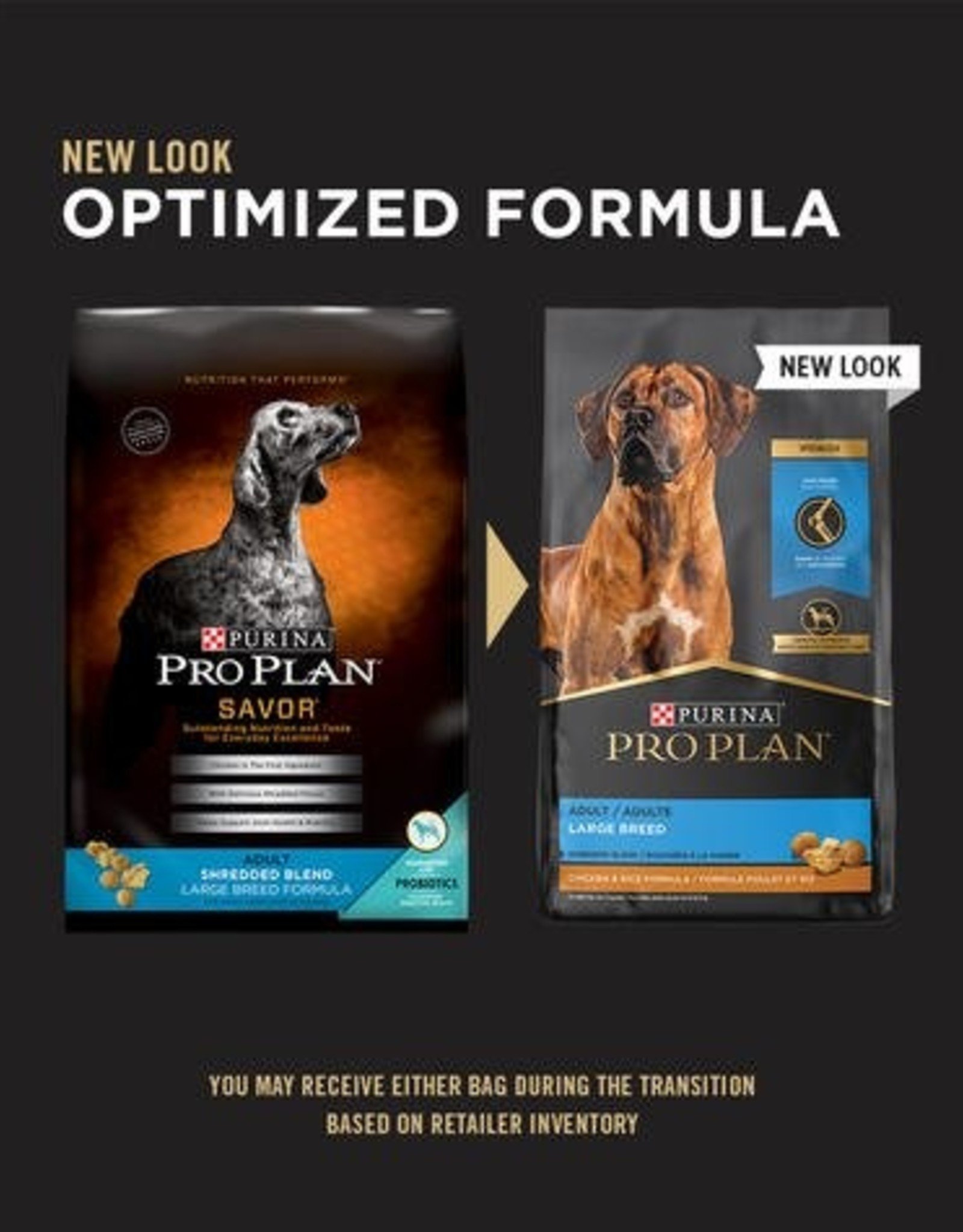 Nestle Purina PRO PLAN DOG SAVOR SHREDDED LARGE BREED ADULT 34LBS