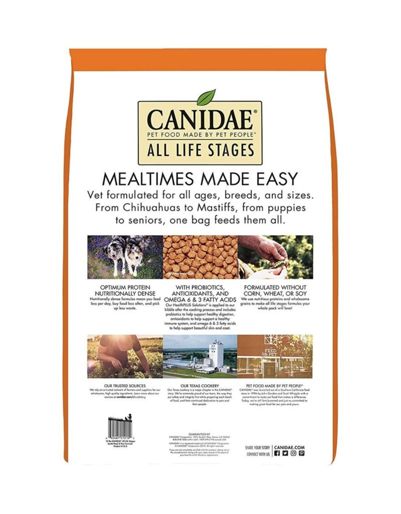 CANIDAE PET FOODS CANIDAE DOG LAMB & RICE 15LBS