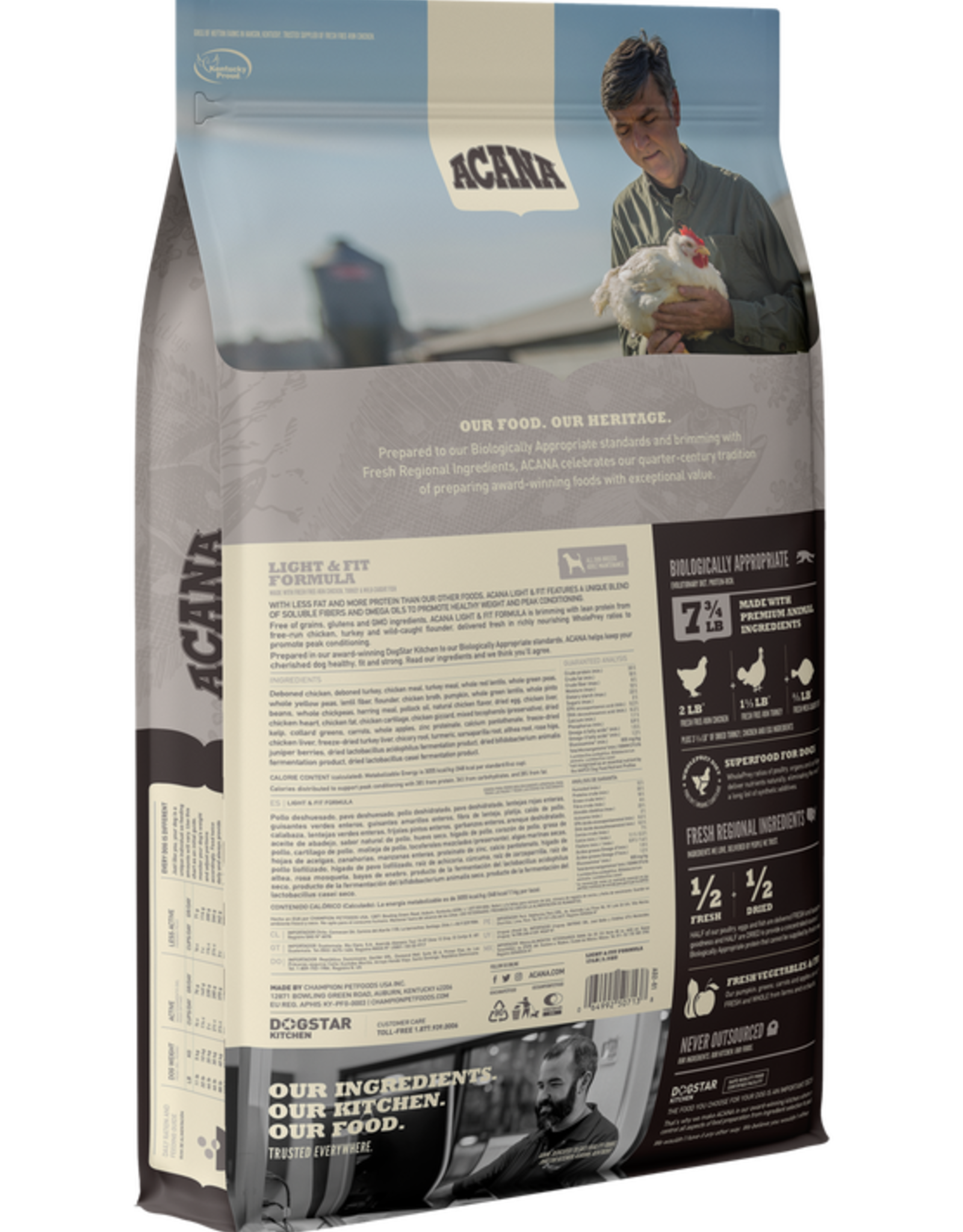 CHAMPION PET FOOD ACANA HERITAGE LIGHT & FIT FORMULA 4.5LBS