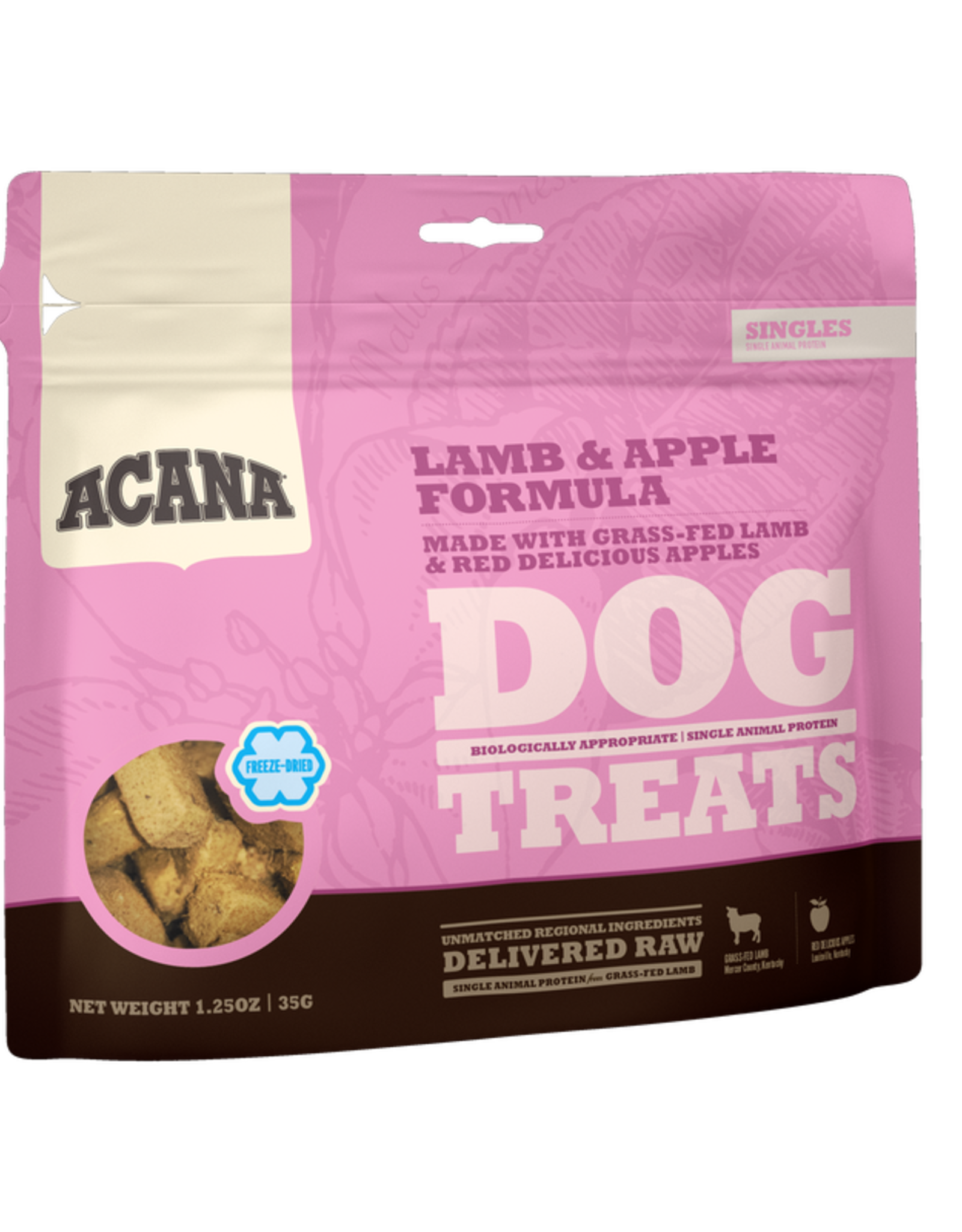 CHAMPION PET FOOD ACANA FREEZE DRIED LAMB & APPLE DOG TREATS 3.25OZ