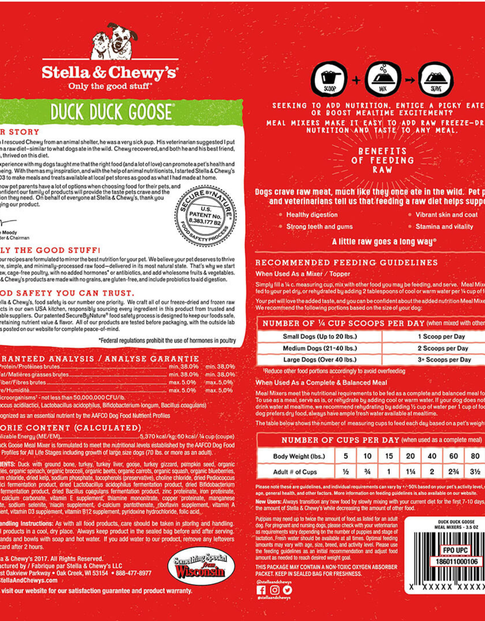 Stella & Chewy's STELLA & CHEWY'S DOG FREEZE DRIED DUCK MEAL MIXER 18OZ