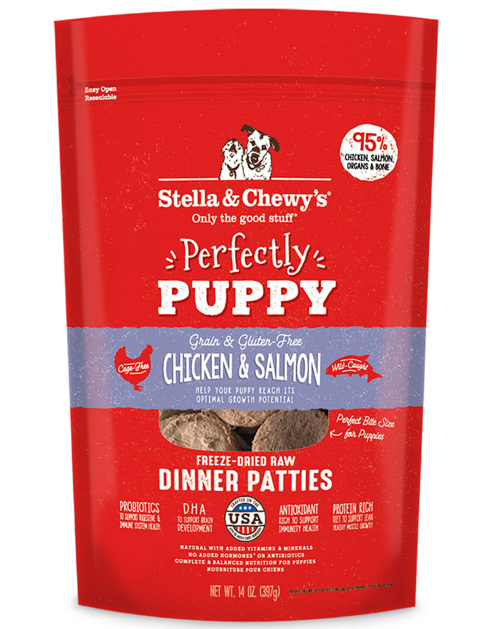 Stella & Chewy's STELLA & CHEWY'S FREEZE-DRIED PUPPY CHICKEN & SALMON 14OZ