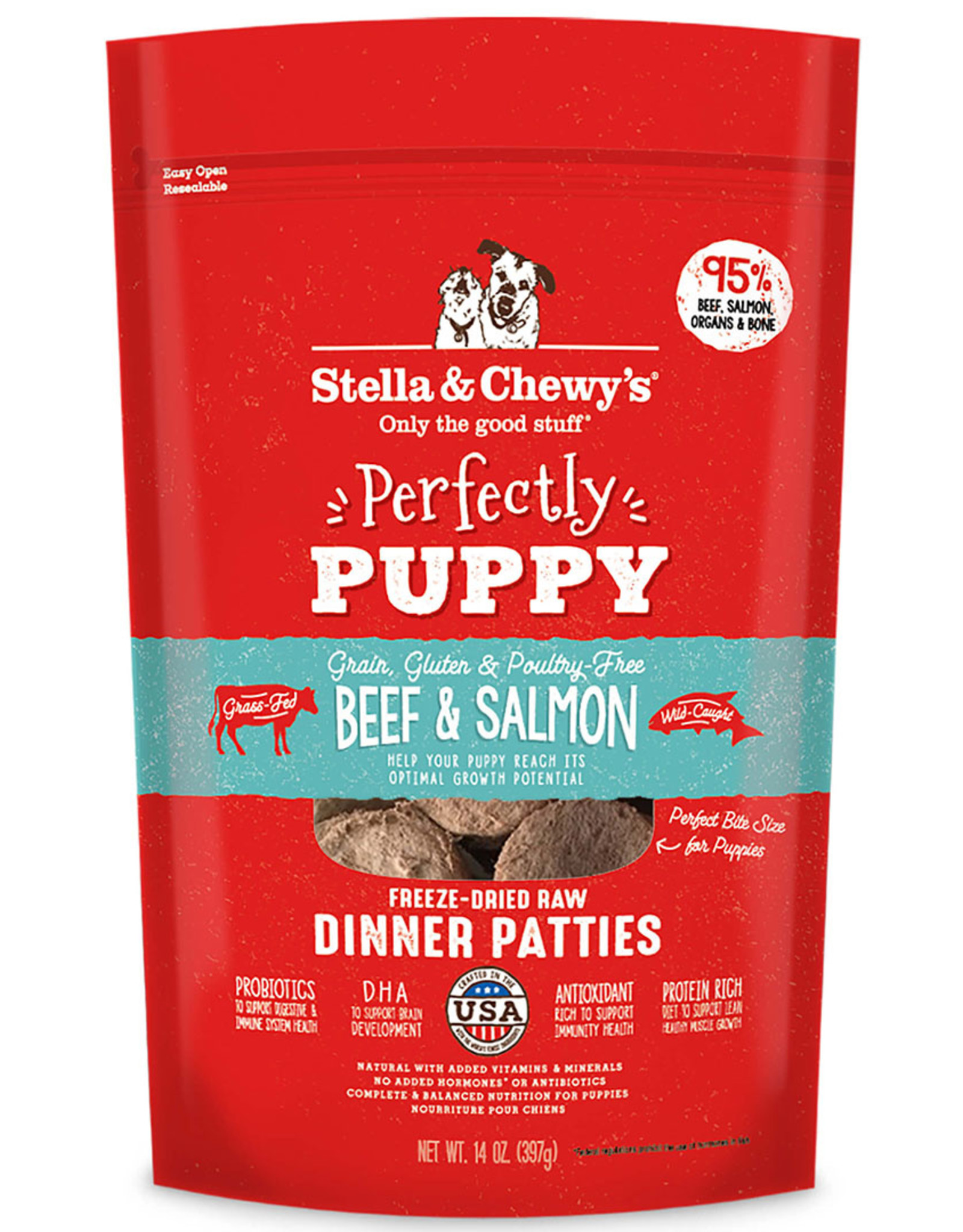 Stella & Chewy's STELLA & CHEWY'S FREEZE-DRIED PUPPY BEEF & SALMON 14OZ