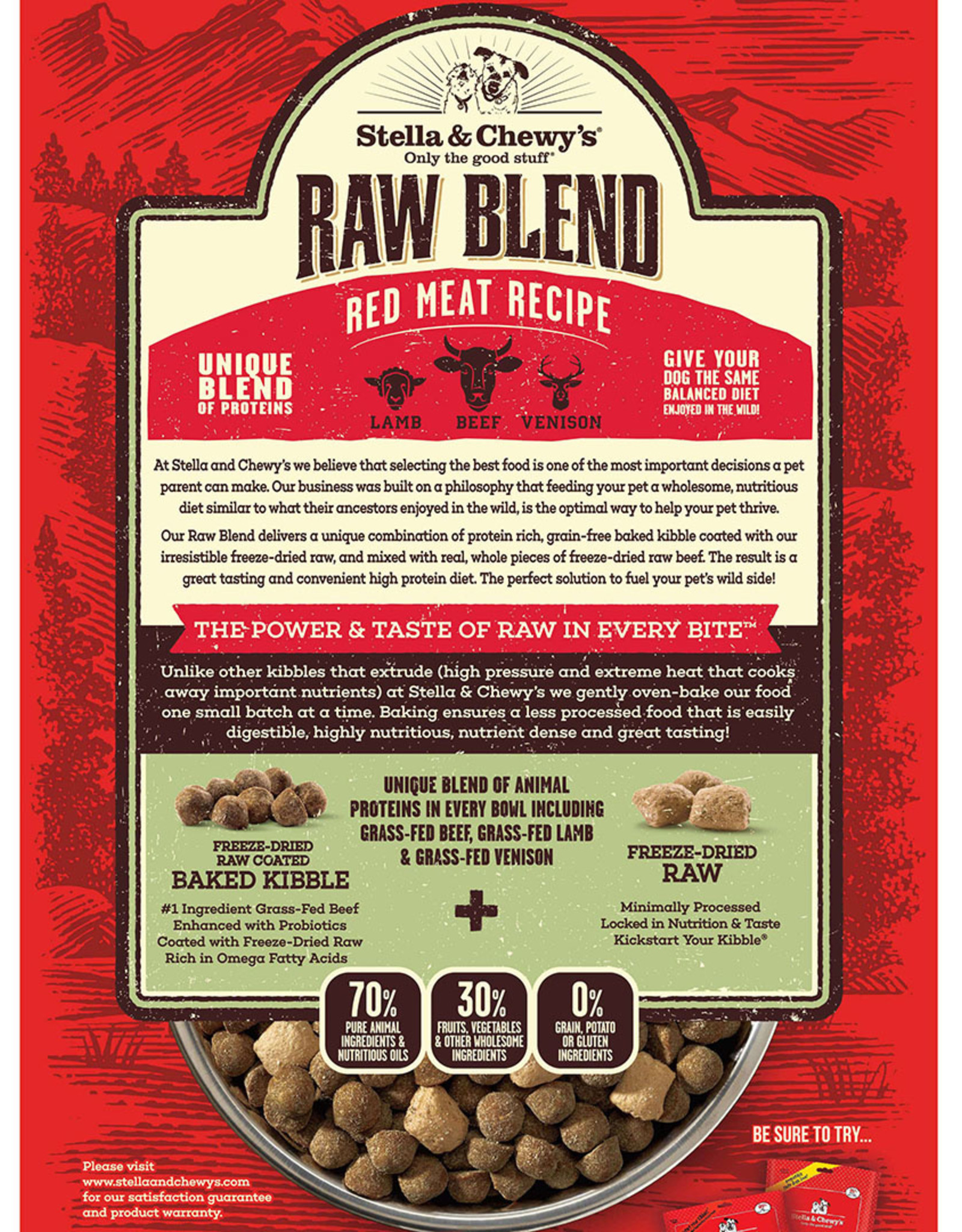 STELLA & CHEWY'S LLC STELLA & CHEWY'S DOG RAW BLEND RED MEAT 22LBS