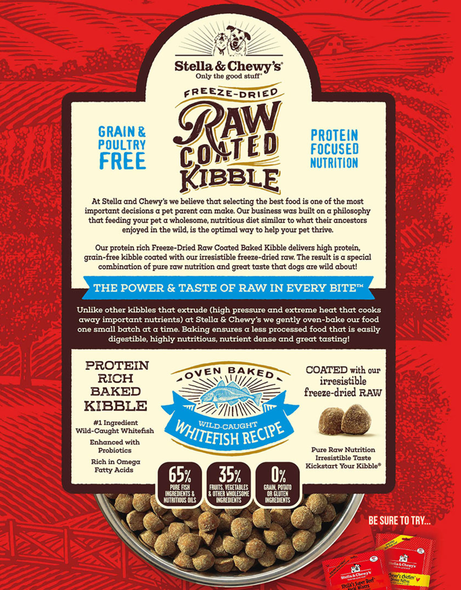 Stella & Chewy's STELLA & CHEWY'S DOG RAW COATED WHITEFISH 22LBS