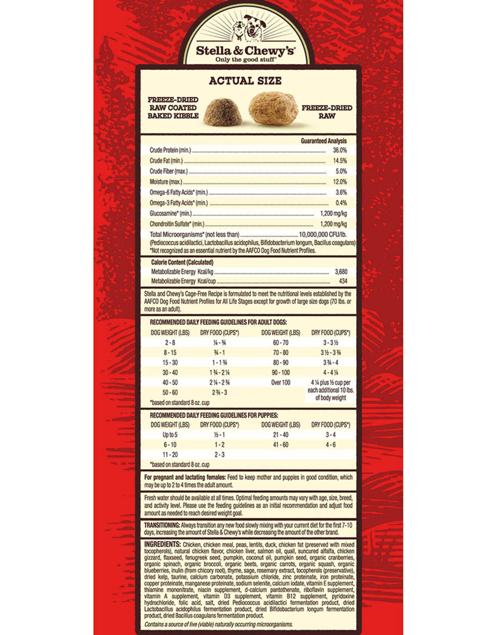 Stella & Chewy's STELLA & CHEWY'S DOG RAW BLEND CAGE FREE 22LBS