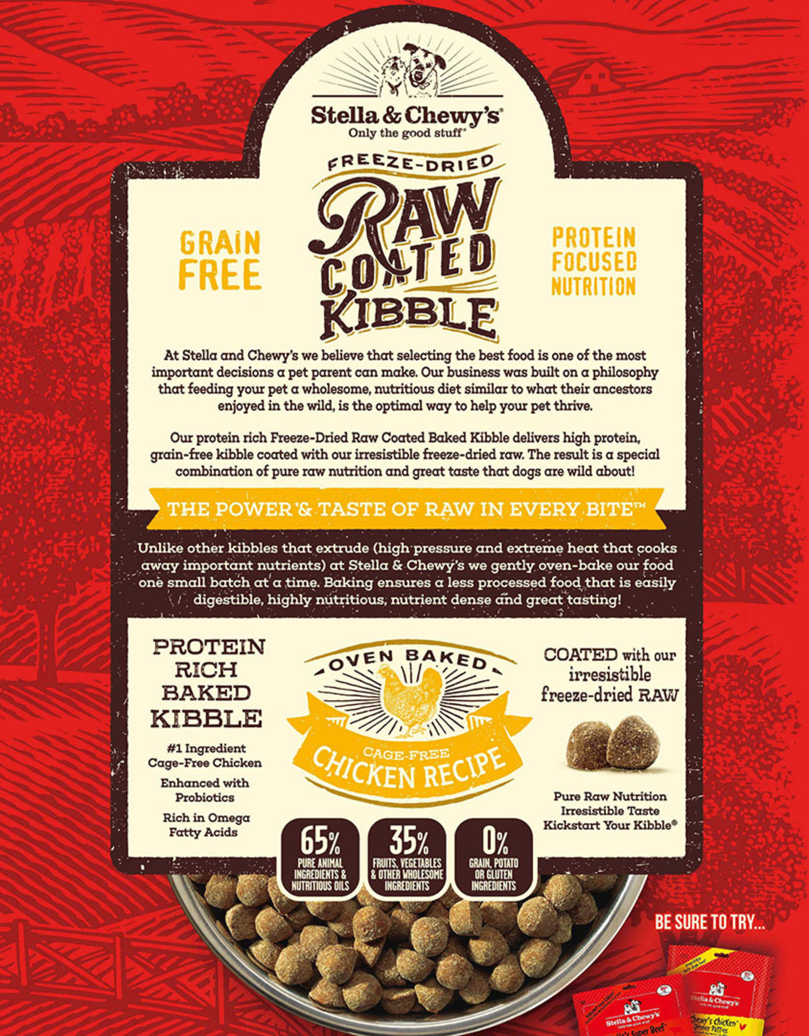 Stella & Chewy's STELLA & CHEWY'S DOG RAW COATED CHICKEN 3.5LBS