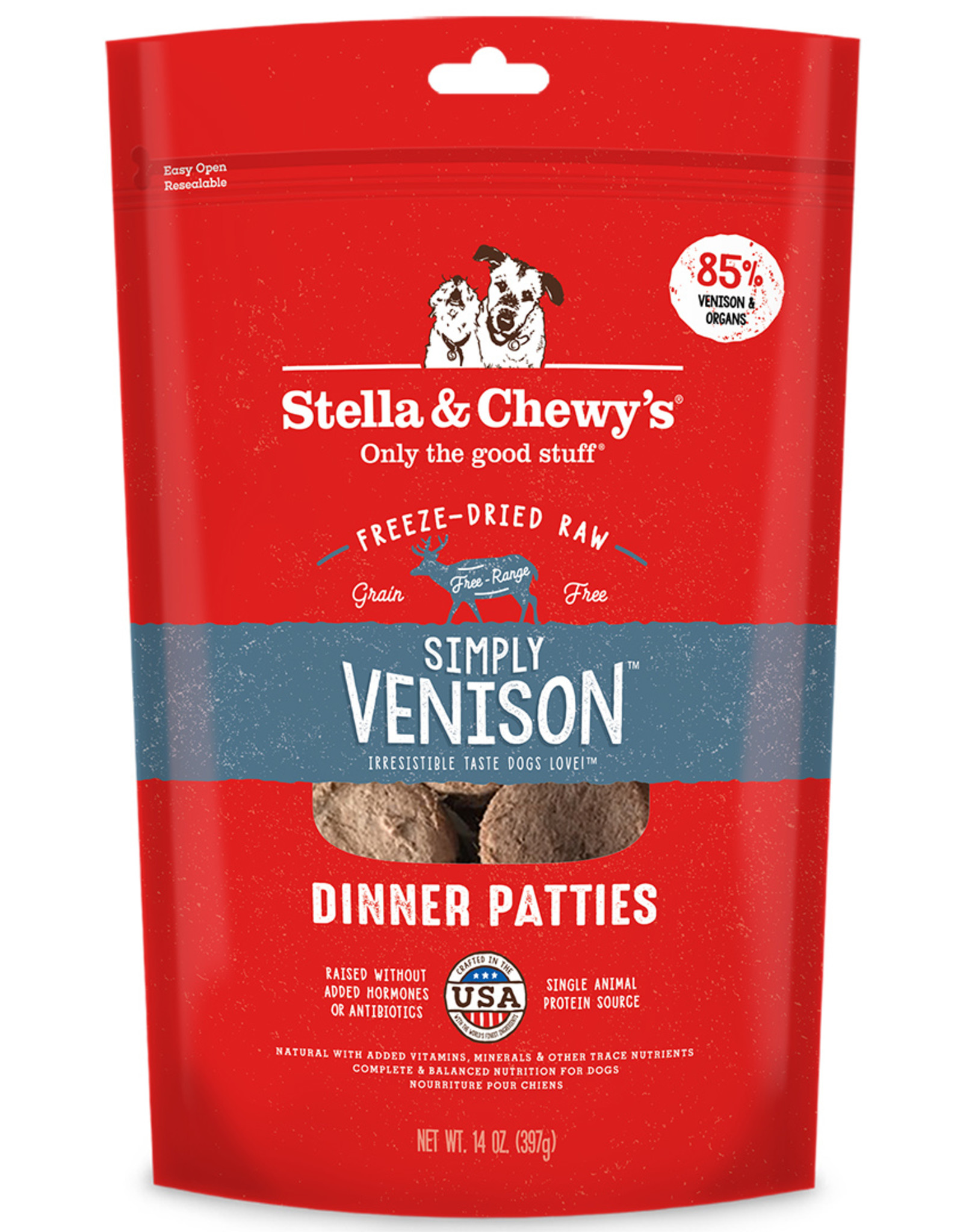 STELLA & CHEWY'S LLC STELLA & CHEWY'S DOG FREEZE DRIED SIMPLY VENISON DINNER 14OZ