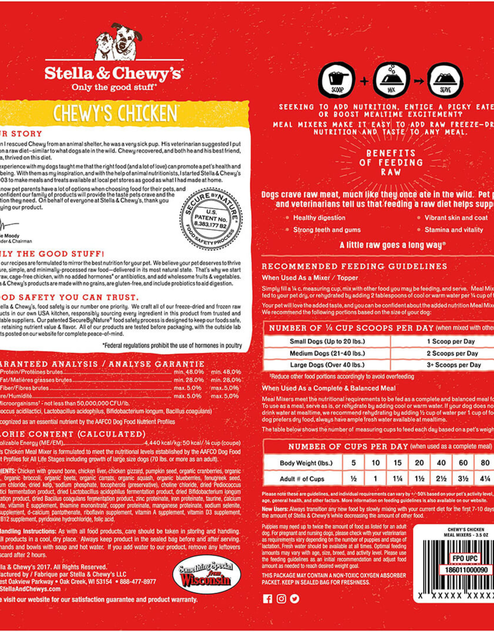 Stella & Chewy's STELLA & CHEWY'S FREEZE-DRIED CHEWY'S CHICKEN MEAL MIXERS 18OZ