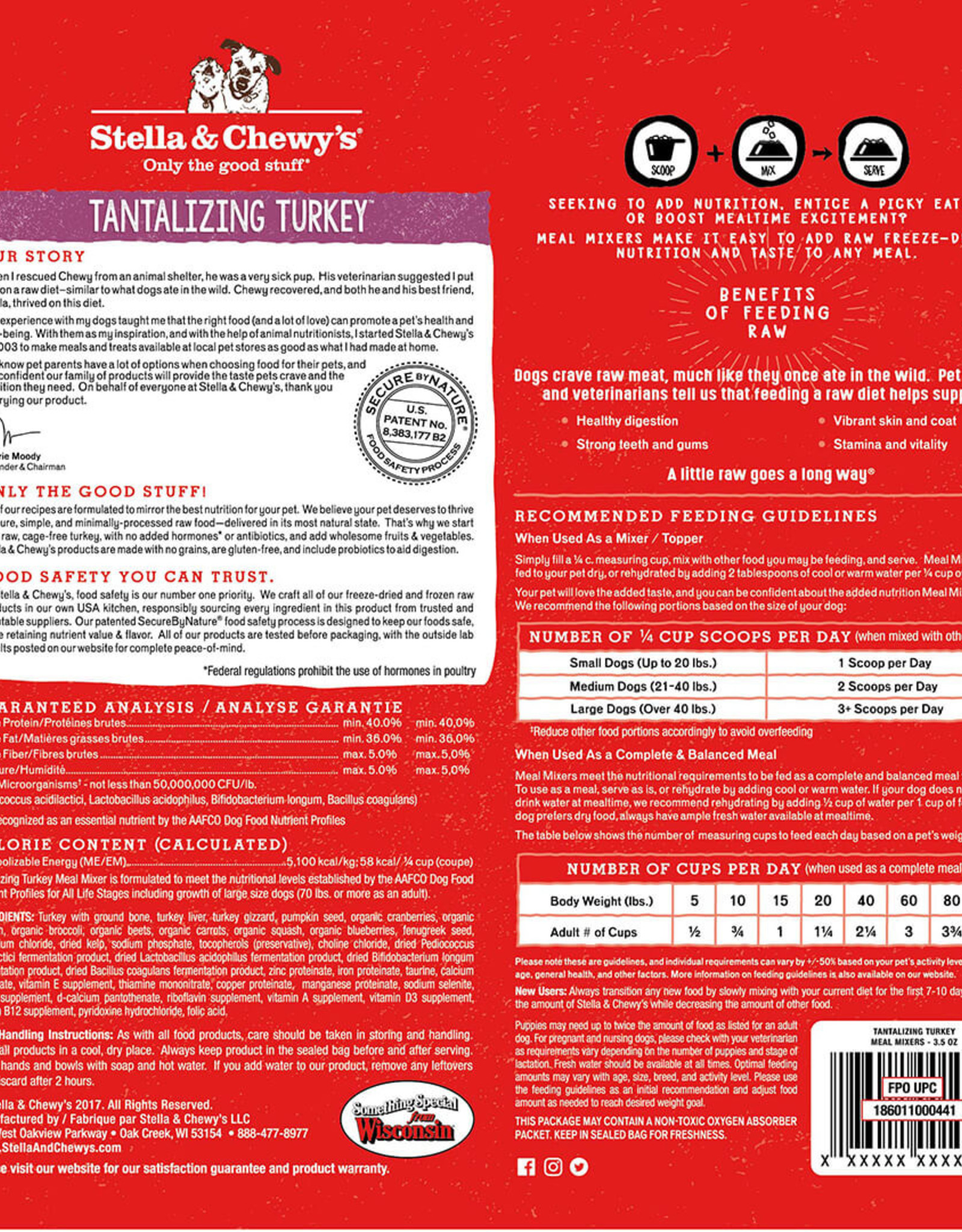 Stella & Chewy's STELLA & CHEWY'S FREEZE-DRIED TANTALIZING TURKEY MEAL MIXERS 9OZ