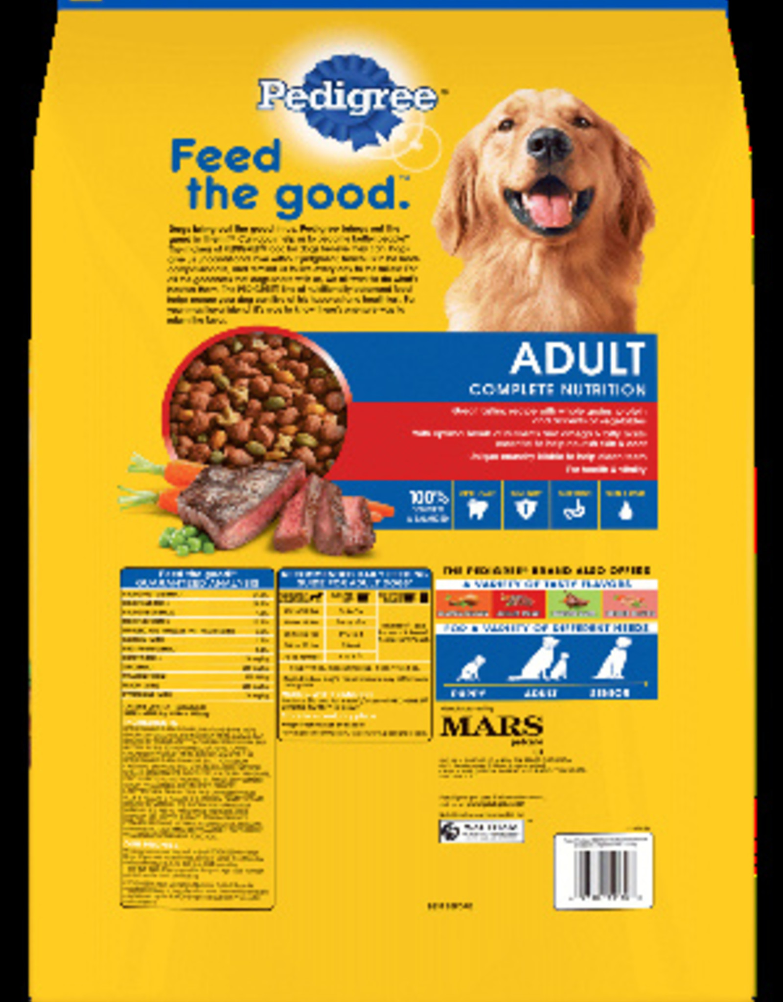 Pedigree Pedigree Adult Steak & Vegetable Dry Dog Food - 44 lb