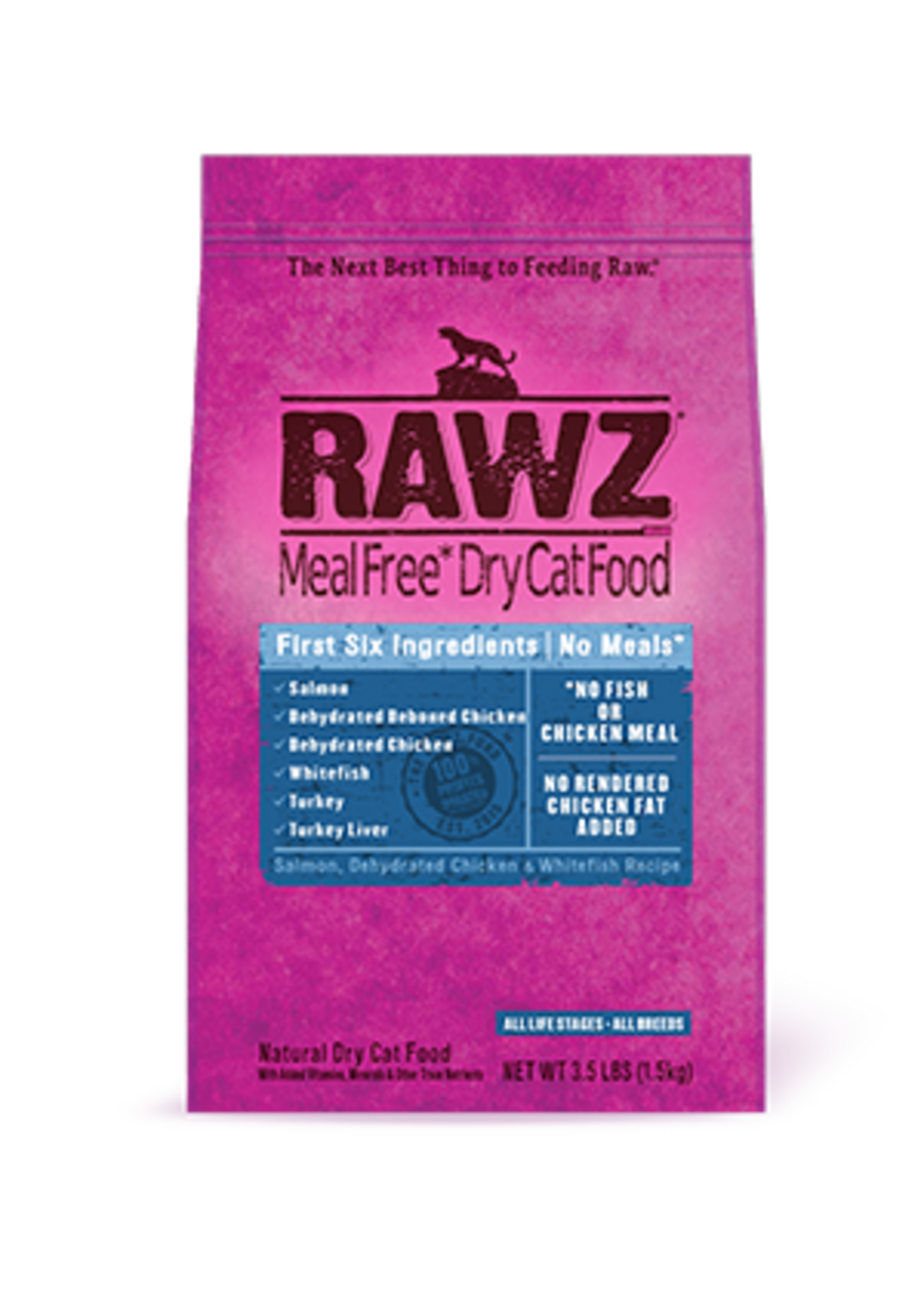 RAWZ RAWZ CAT SALMON, CHICKEN & WHITE FISH 1.75LBS