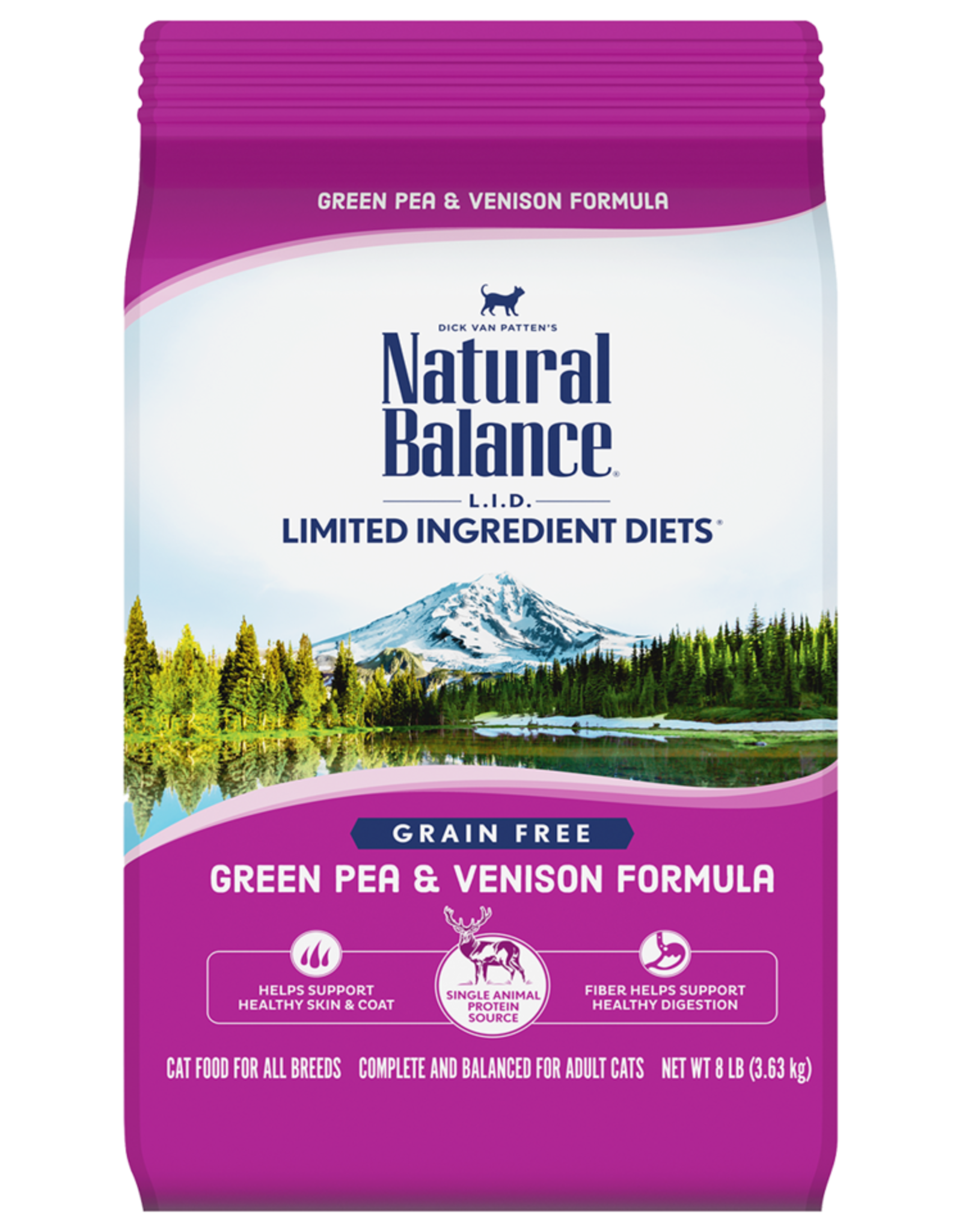 NATURAL BALANCE PET FOODS, INC NATURAL BALANCE CAT GREEN PEA & VENISON 8LBS