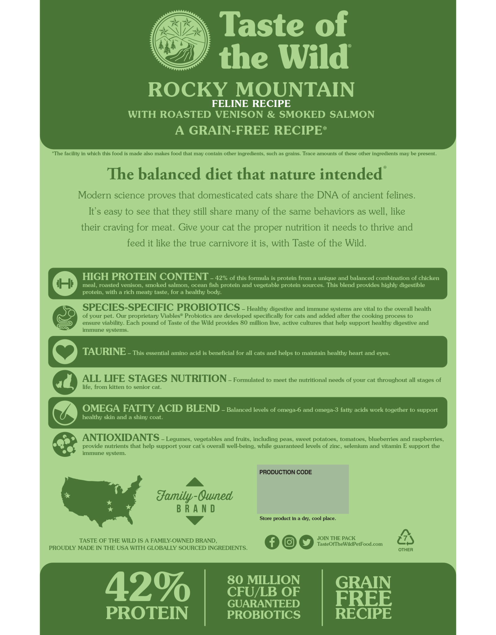 DIAMOND PET FOODS TASTE OF THE WILD CAT ROCKY MOUNTAIN 14LBS