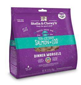 Stella & Chewy's STELLA & CHEWY'S CAT FREEZE DRIED SEA LICIOUS SALMON & COD DINNER 3.5OZ