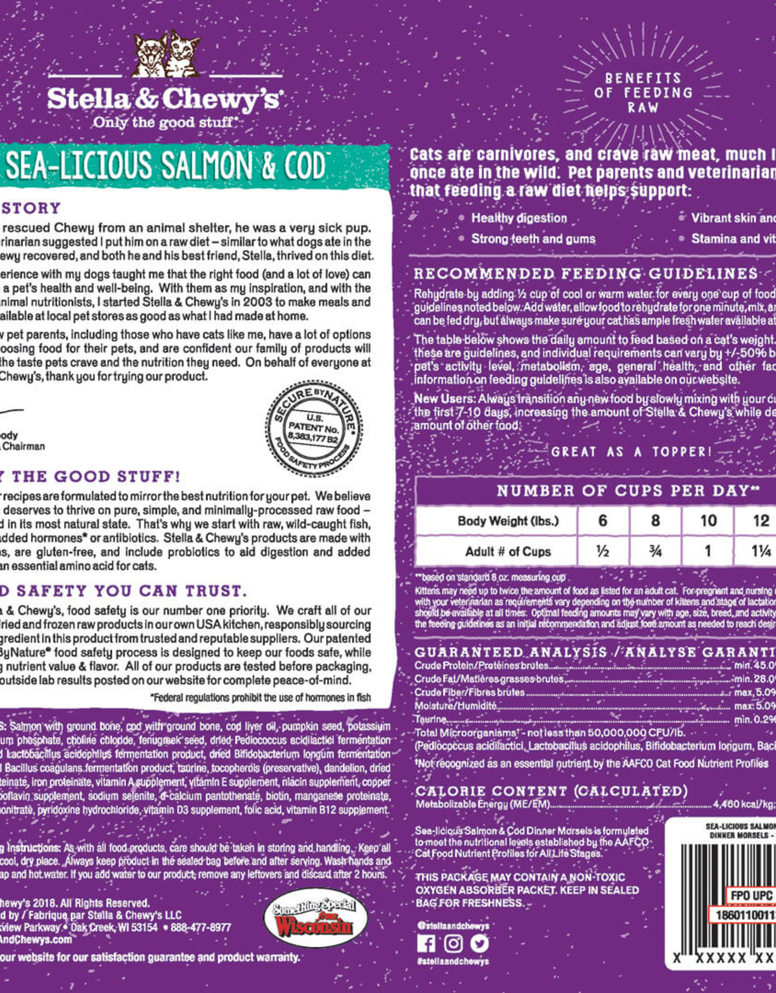 Stella & Chewy's STELLA & CHEWY'S CAT FREEZE DRIED SEA LICIOUS SALMON & COD DINNER 3.5OZ