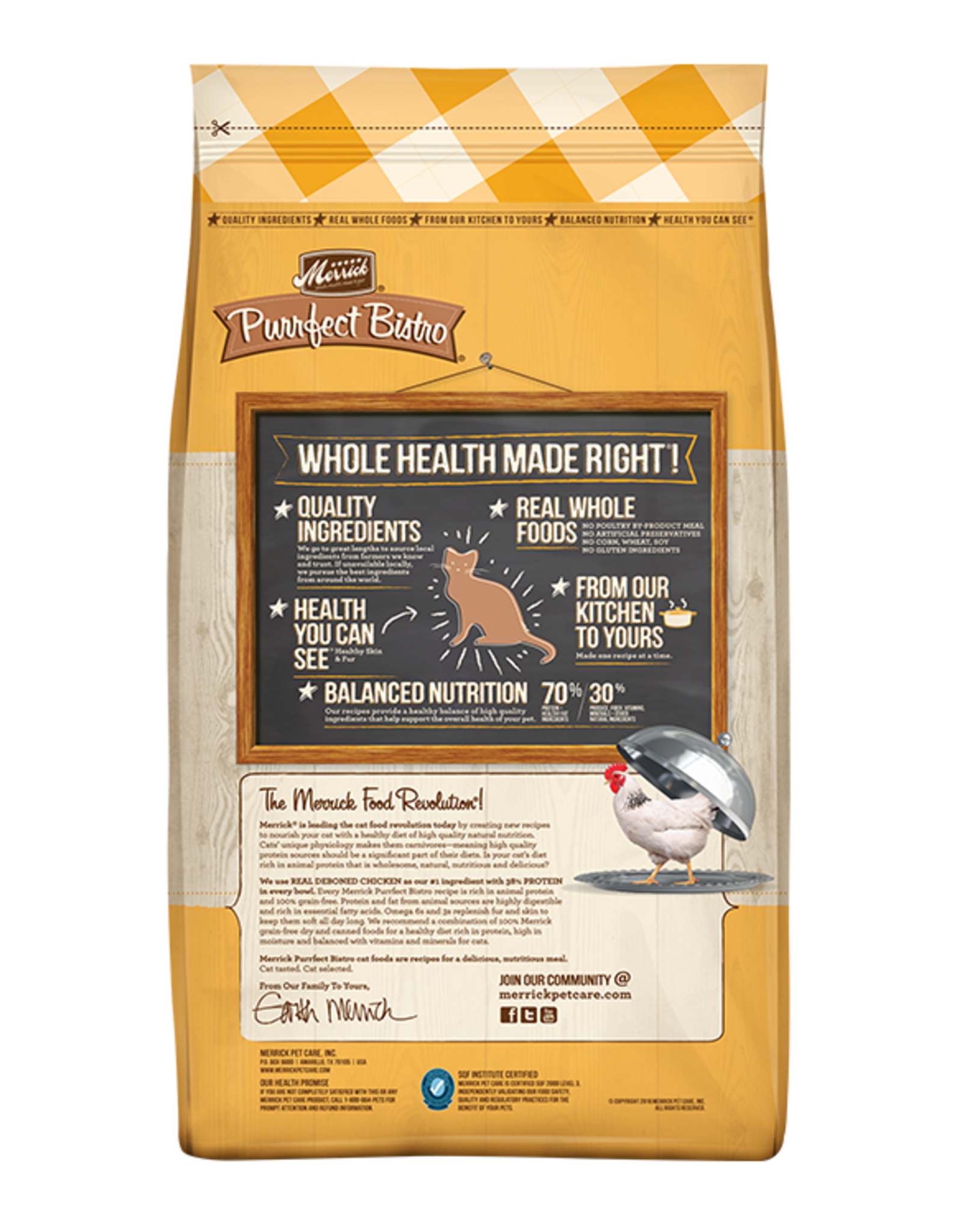 Merrick MERRICK CAT PURRFECT BISTRO ADULT CHICKEN 12LBS