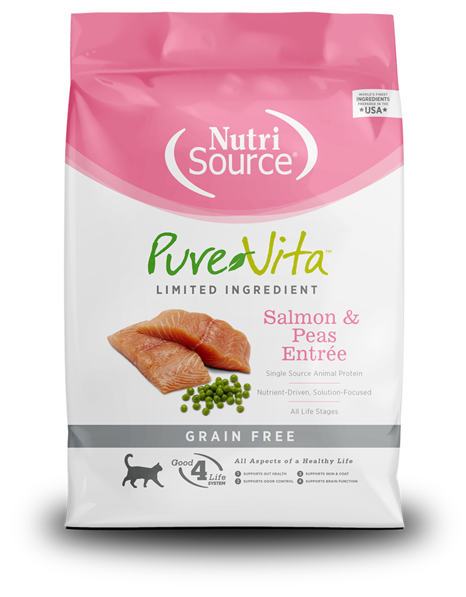 NUTRISOURCE PURE VITA CAT SALMON & PEA 6.6LBS Pickering Valley Feed