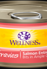 Wellness WELLNESS CAT CAN GRAVIES SALMON BITS 3OZ CASE OF 12