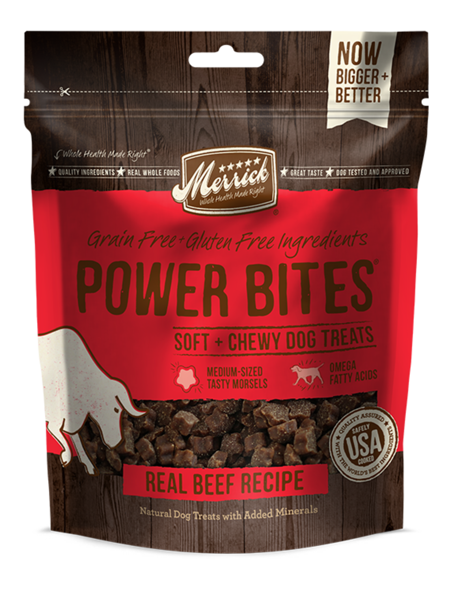 Merrick Merrick Power Bites REAL BEEF 6 OZ