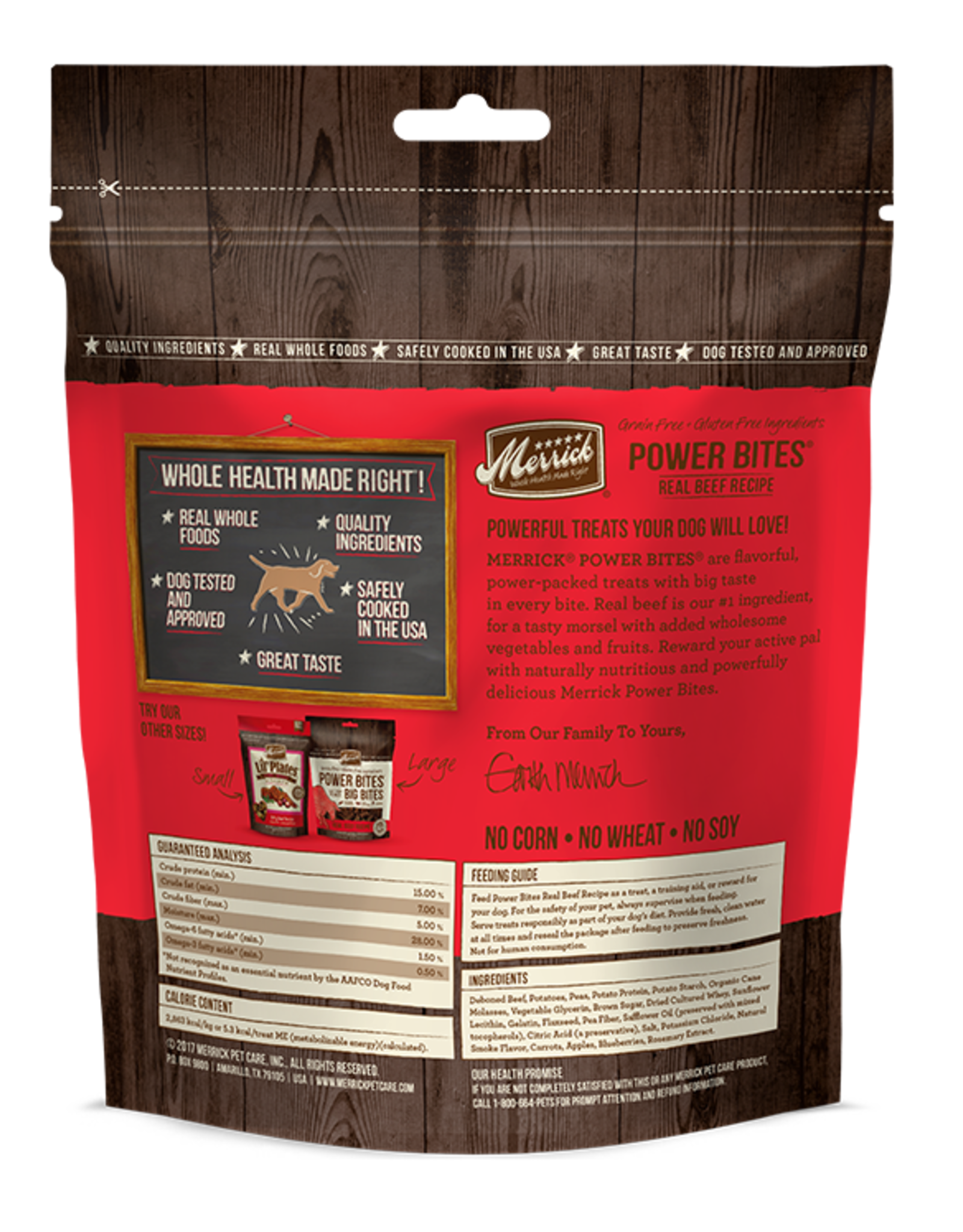 Merrick Merrick Power Bites REAL BEEF 6 OZ