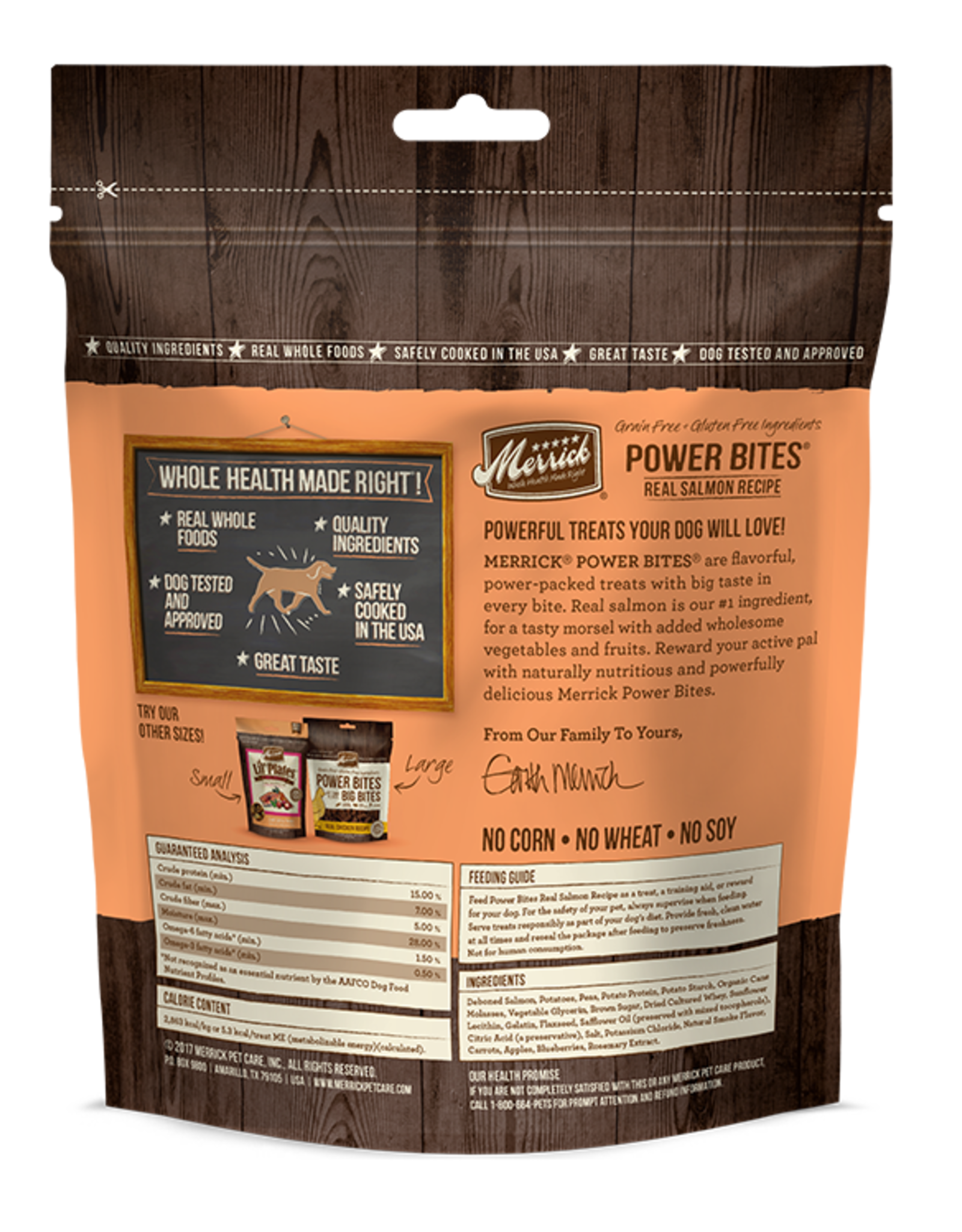 Merrick Merrick Power Bites REAL SALMON 6 OZ