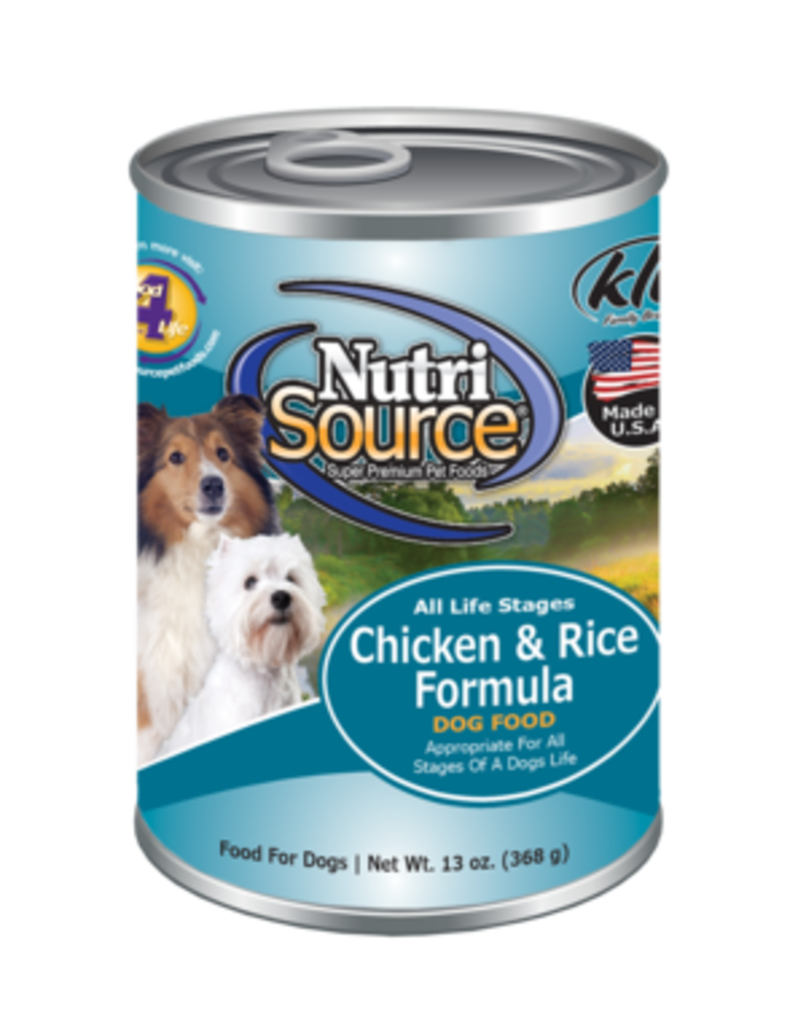 NUTRISOURCE NUTRISOURCE DOG CAN CHICKEN & RICE 13OZ CASE OF 12