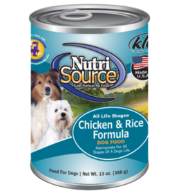 NUTRISOURCE NUTRISOURCE DOG CAN CHICKEN & RICE 13OZ CASE OF 12