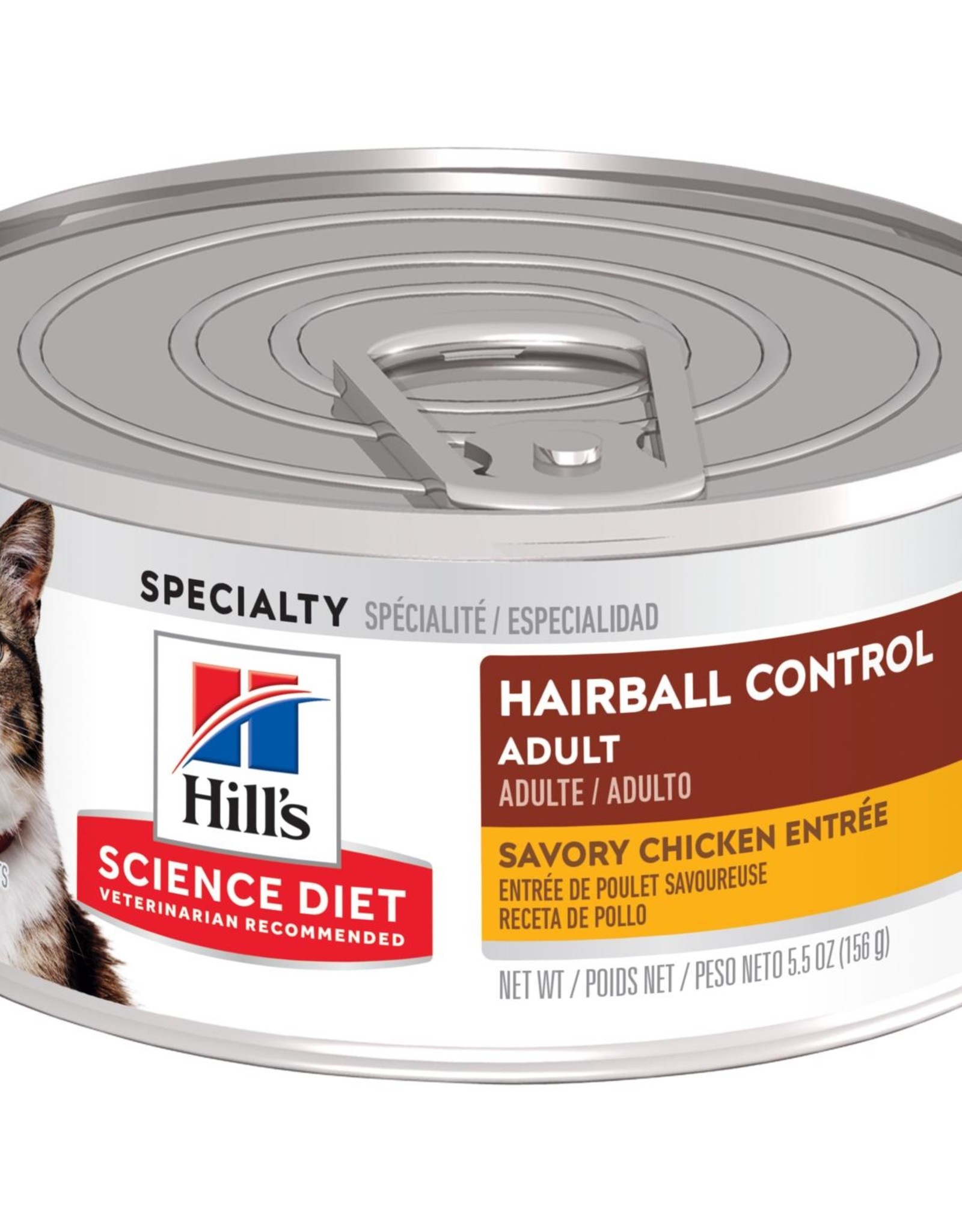Hill's Science Diet HILL'S SCIENCE DIET CAT CAN ADULT HAIRBALL CHICKEN 5.5OZ CASE OF 24