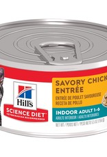 Hill's Science Diet HILL'S SCIENCE DIET CAT CAN ADULT INDOOR SAVORY CHICKEN 5.5OZ CASE OF 24