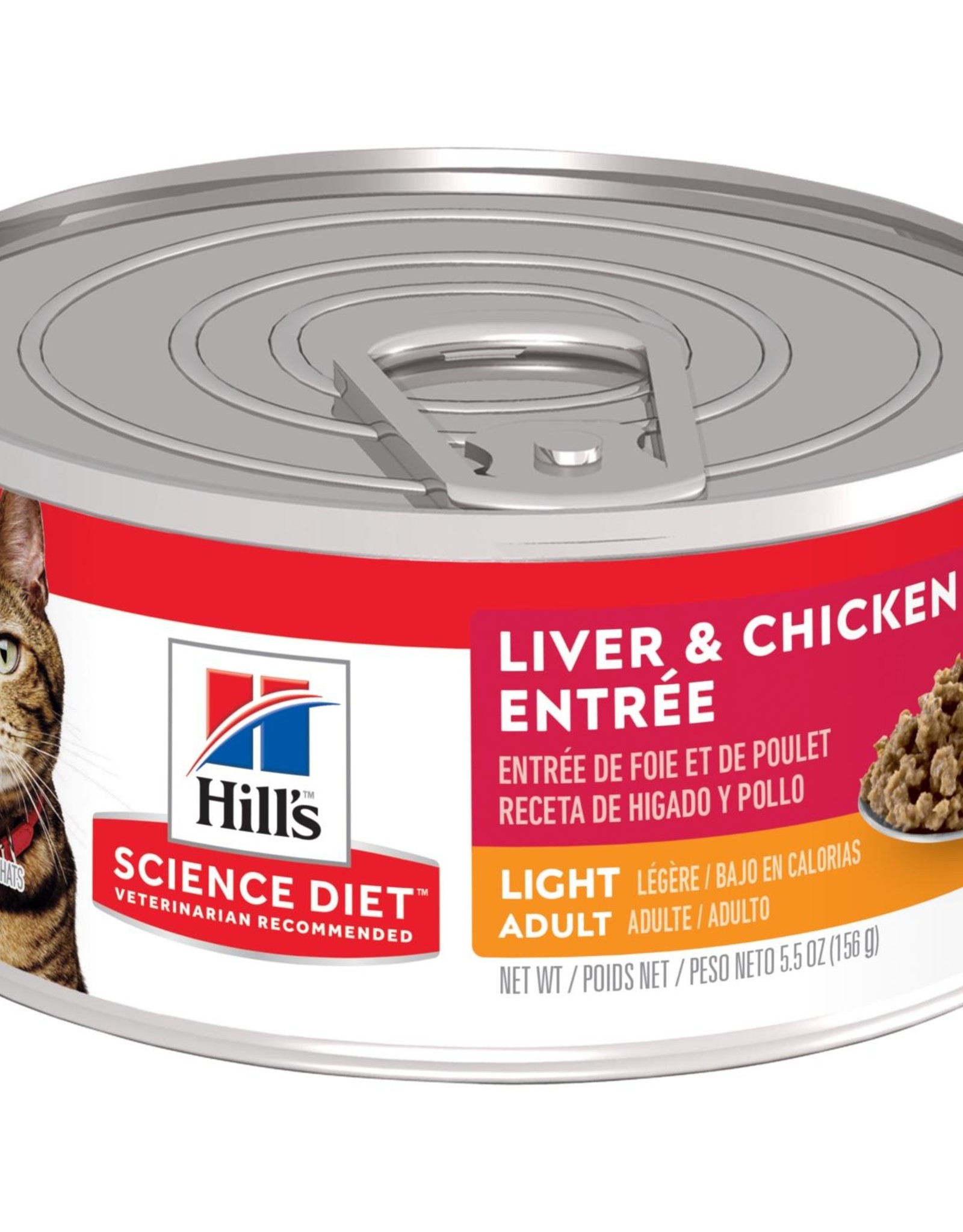 SCIENCE DIET HILL'S SCIENCE DIET CAT CAN ADULT LIGHT LIVER & CHICKEN 2.9OZ CASE OF 24