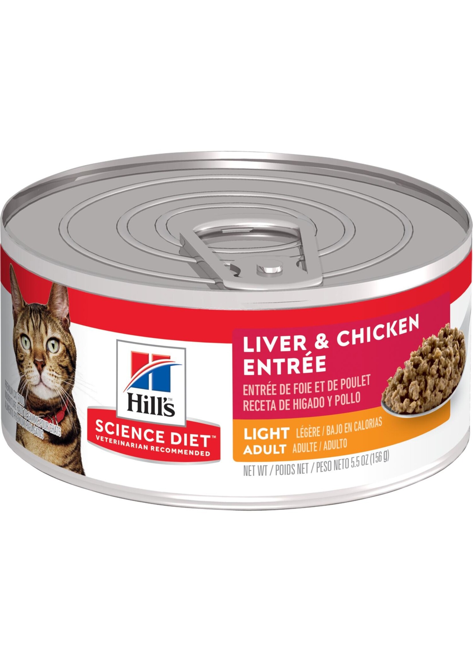 Hill's Science Diet HILL'S SCIENCE DIET CAT CAN ADULT LIGHT LIVER & CHICKEN 2.9OZ CASE OF 24