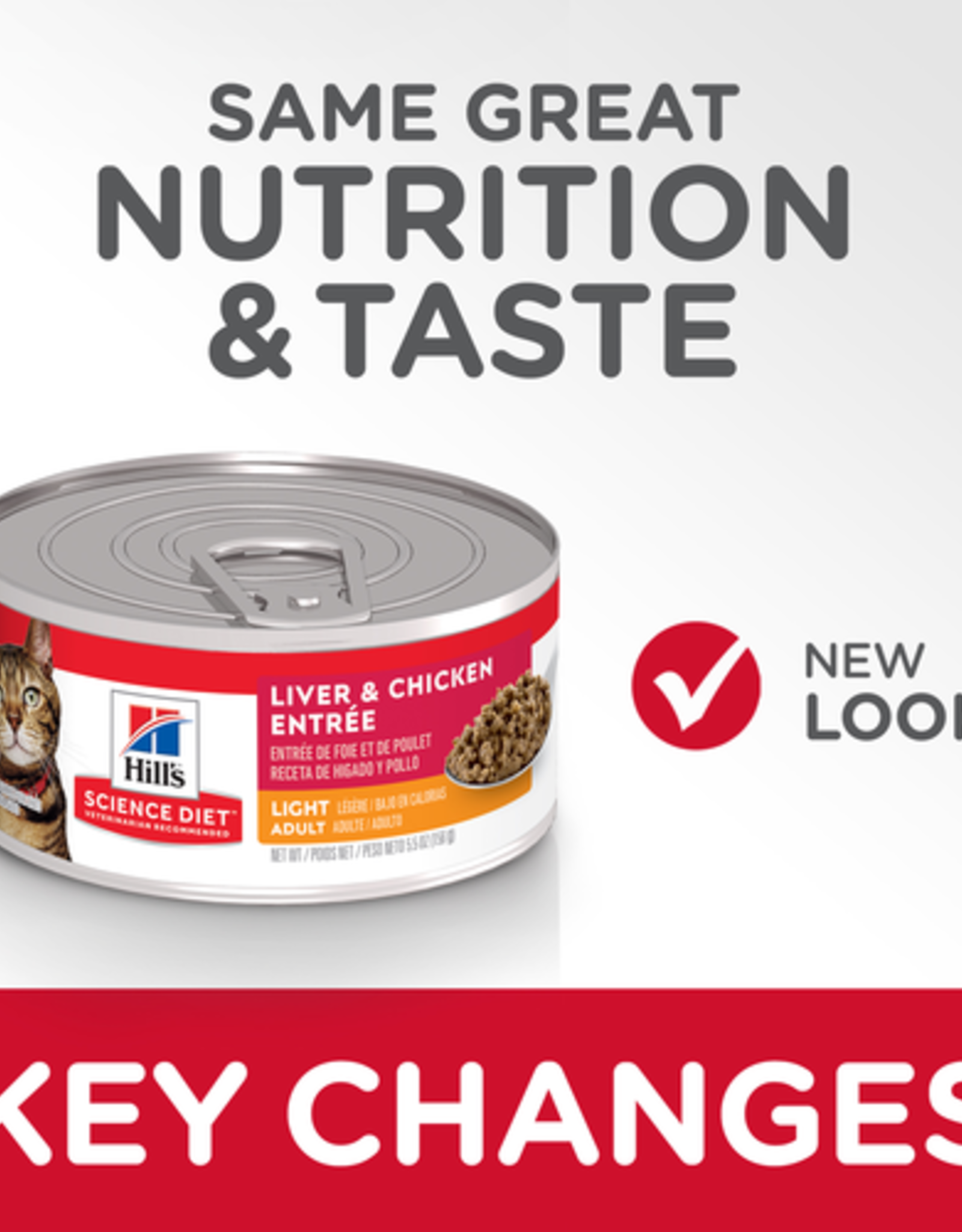 Hill's Science Diet HILL'S SCIENCE DIET CAT CAN ADULT LIGHT LIVER & CHICKEN 2.9OZ CASE OF 24