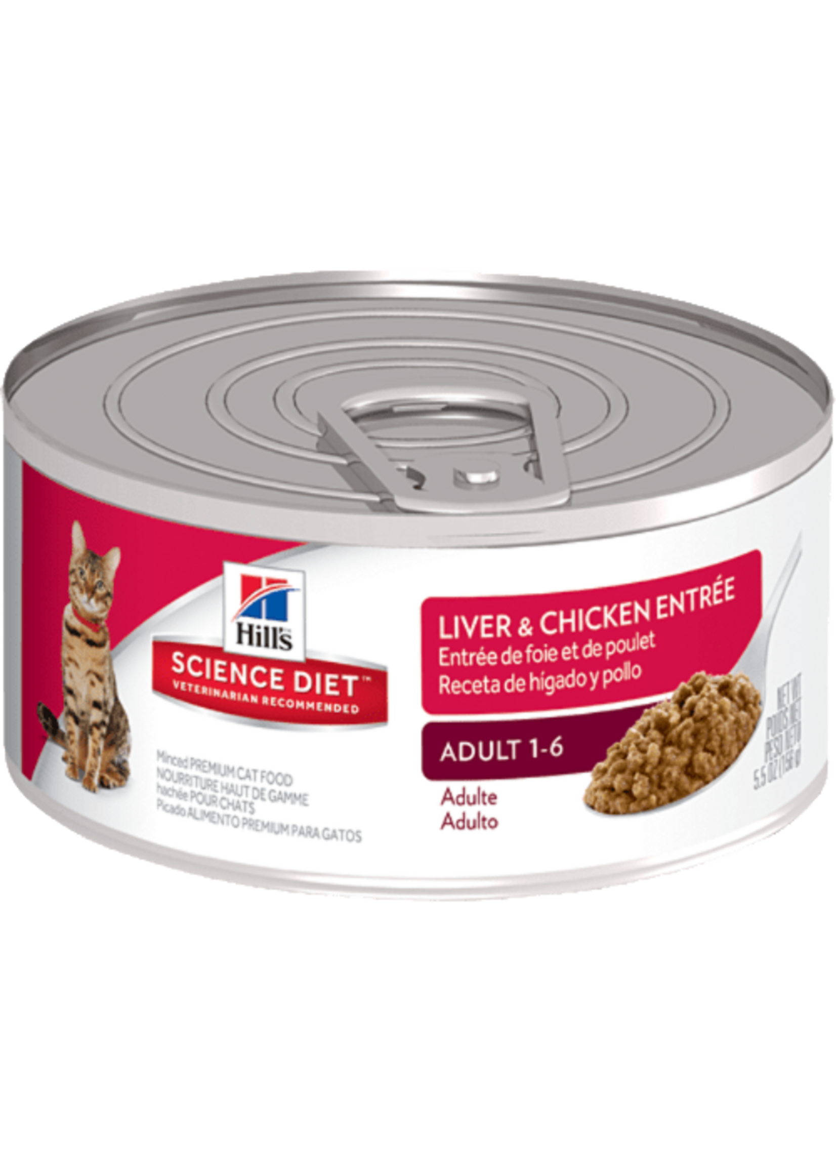 Hill's Science Diet HILL'S SCIENCE DIET CAT CAN ADULT LIVER & CHICKEN 5.5OZ CASE OF 24
