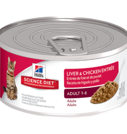 SCIENCE DIET HILL'S SCIENCE DIET CAT CAN ADULT LIVER & CHICKEN 5.5OZ CASE OF 24