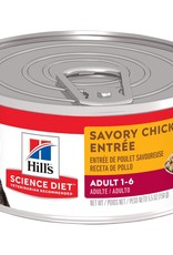 SCIENCE DIET HILL'S SCIENCE DIET FELINE CAN ADULT SAVORY CHICKEN 5.5OZ CASE OF 24