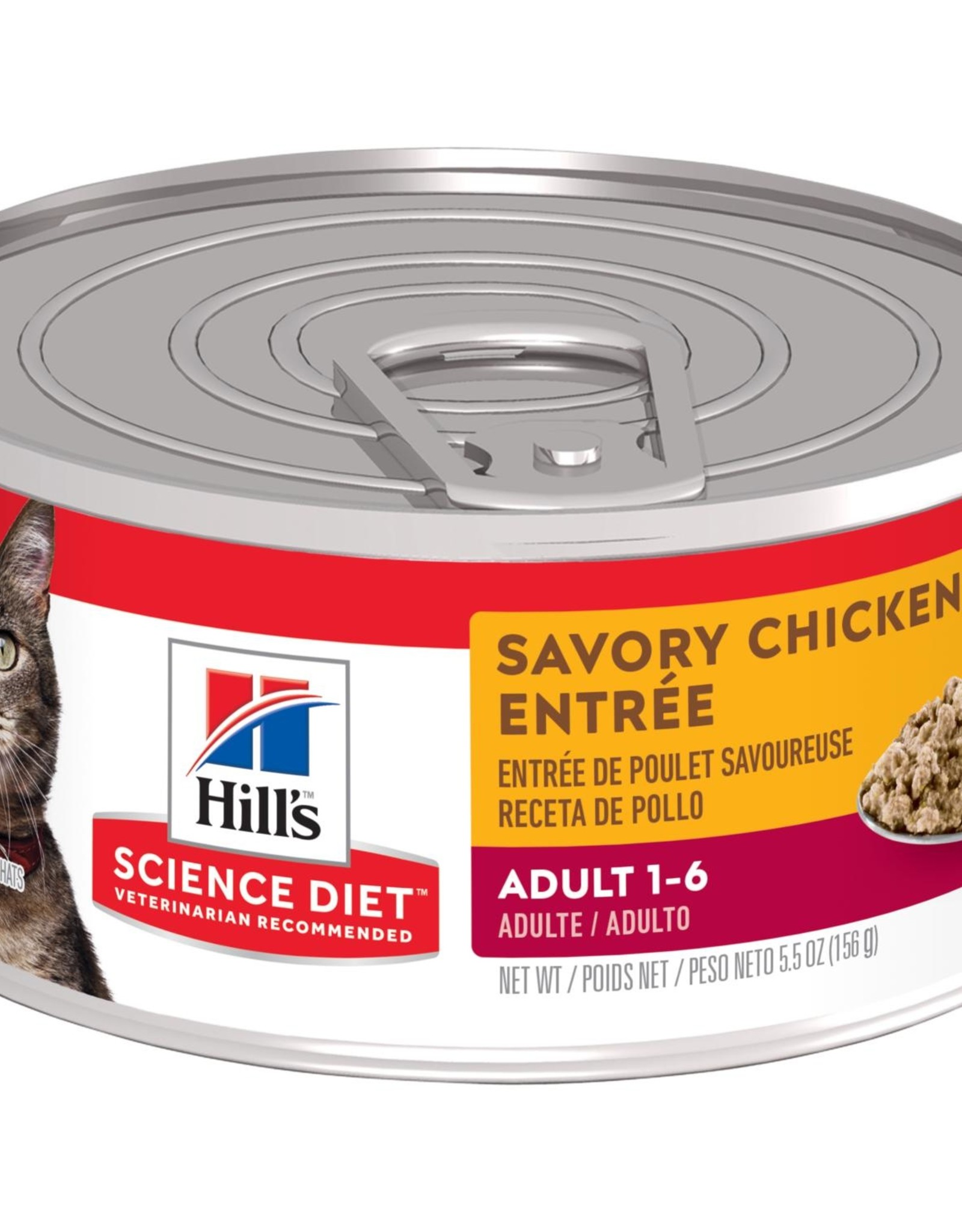 Hill's Science Diet HILL'S SCIENCE DIET FELINE CAN ADULT SAVORY CHICKEN 5.5OZ CASE OF 24