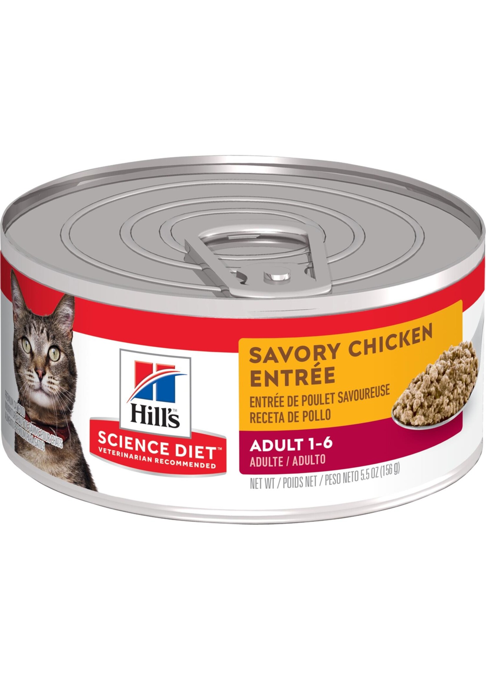 Hill's Science Diet HILL'S SCIENCE DIET FELINE CAN ADULT SAVORY CHICKEN 5.5OZ CASE OF 24